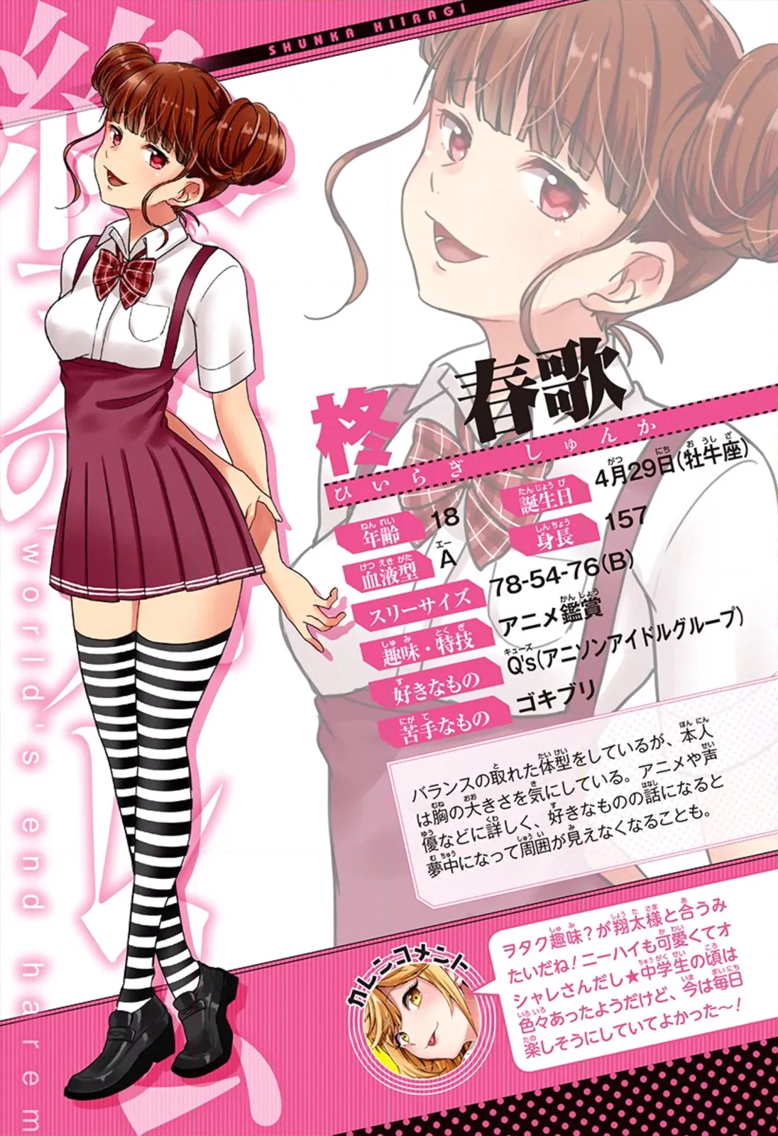 HentaiVN.net - Ảnh 5 - Dàn Harem Cuối Cùng [Shumatsu no harem; World's End Harem; 終末のハーレム] - Chap 19.1: Thông tin nhân vật