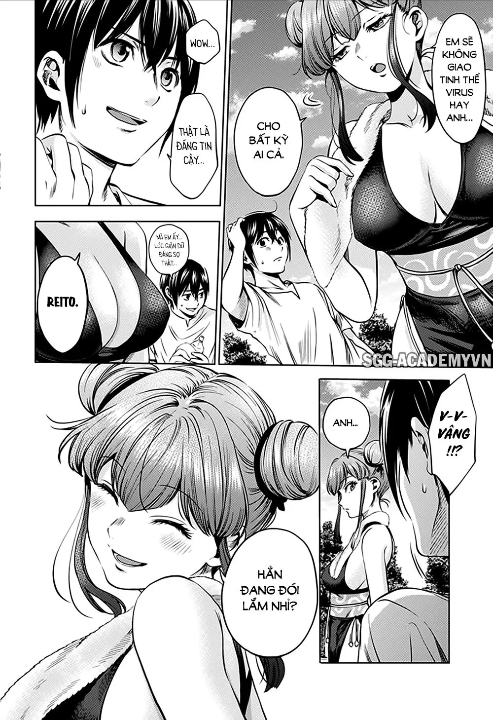 HentaiVN.net - Ảnh 10 - Dàn Harem Cuối Cùng [Shumatsu no harem; World's End Harem; 終末のハーレム] - Chap 72