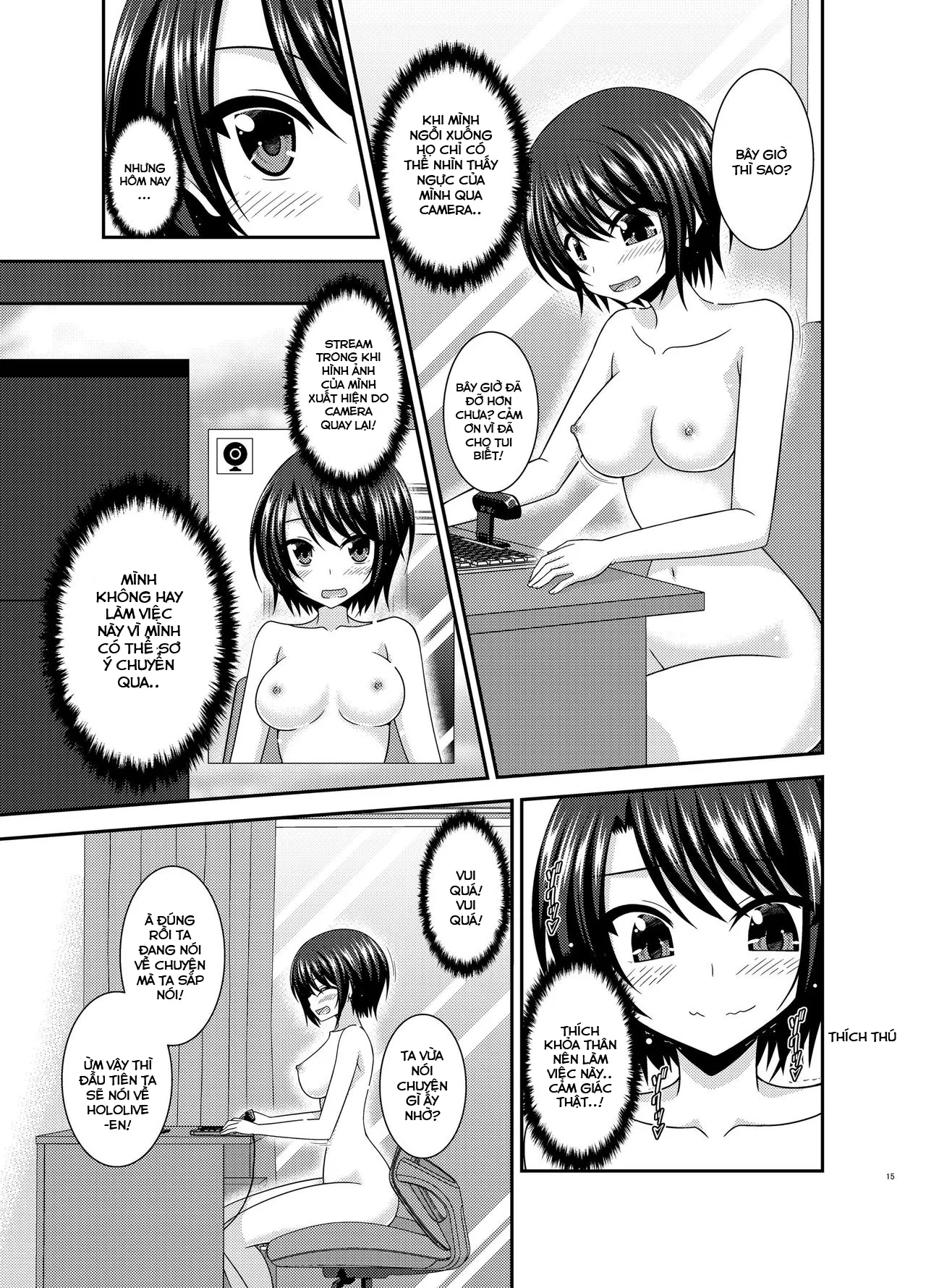 HentaiVN.net - Ảnh 14 - Đằng sau một buổi live stream [Haishin Gamen no Mukougawa] - Oneshot
