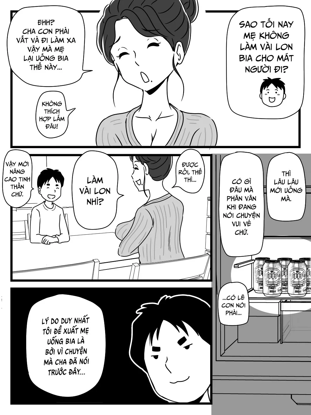 HentaiVN.net - Ảnh 11 - Dụ mẹ uống bia khi cha đi vắng [Beer o Nomu to Inran ni Naru Kaa-san to Yareta Hanashi] - Oneshot (No watermark)