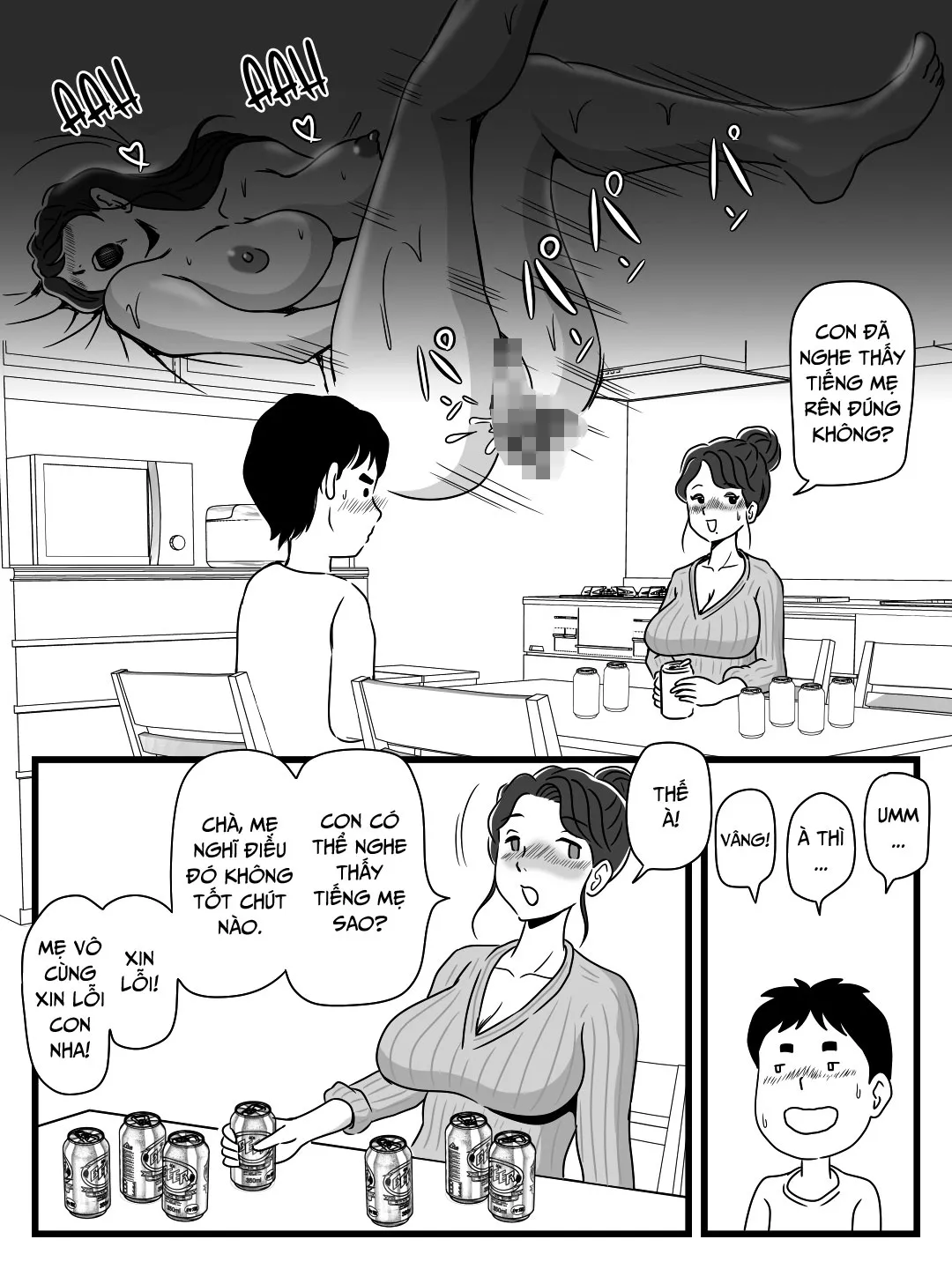 HentaiVN.net - Ảnh 16 - Dụ mẹ uống bia khi cha đi vắng [Beer o Nomu to Inran ni Naru Kaa-san to Yareta Hanashi] - Oneshot (No watermark)