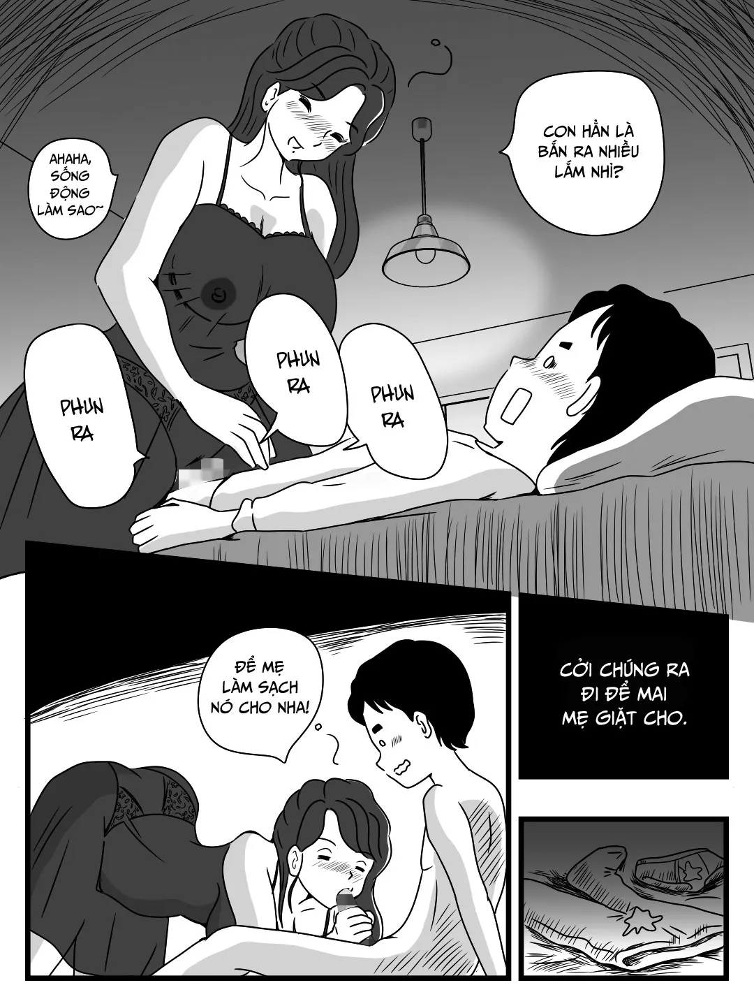 HentaiVN.net - Ảnh 25 - Dụ mẹ uống bia khi cha đi vắng [Beer o Nomu to Inran ni Naru Kaa-san to Yareta Hanashi] - Oneshot (No watermark)