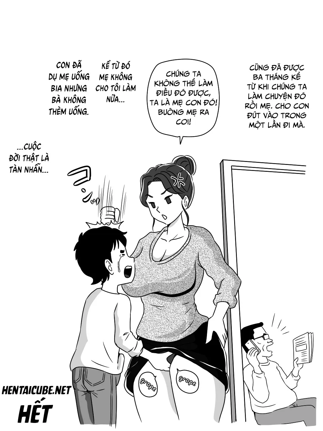 HentaiVN.net - Ảnh 45 - Dụ mẹ uống bia khi cha đi vắng [Beer o Nomu to Inran ni Naru Kaa-san to Yareta Hanashi] - Oneshot (No watermark)
