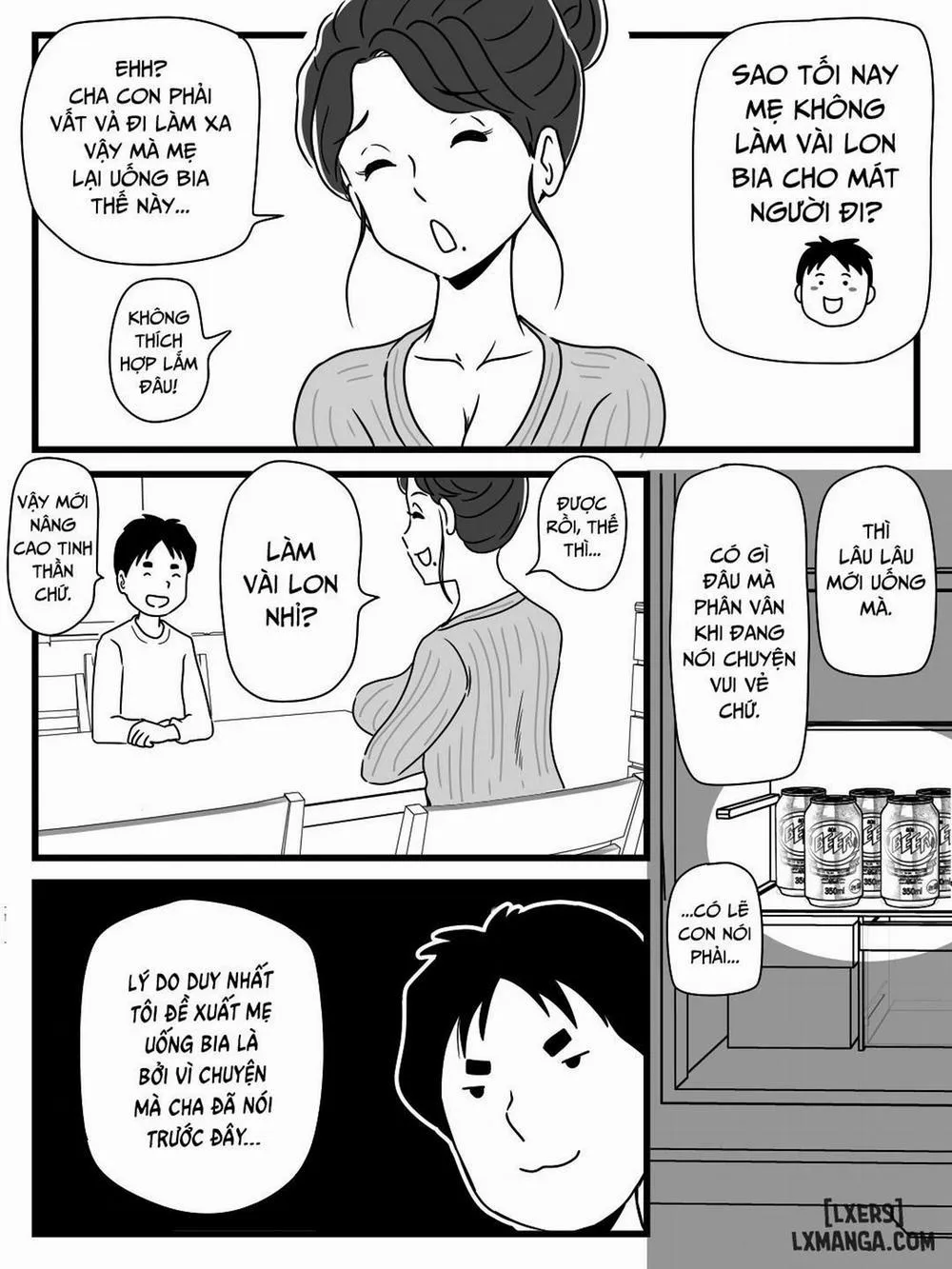 HentaiVN.net - Ảnh 10 - Dụ mẹ uống bia khi cha đi vắng [Beer o Nomu to Inran ni Naru Kaa-san to Yareta Hanashi] - Oneshot