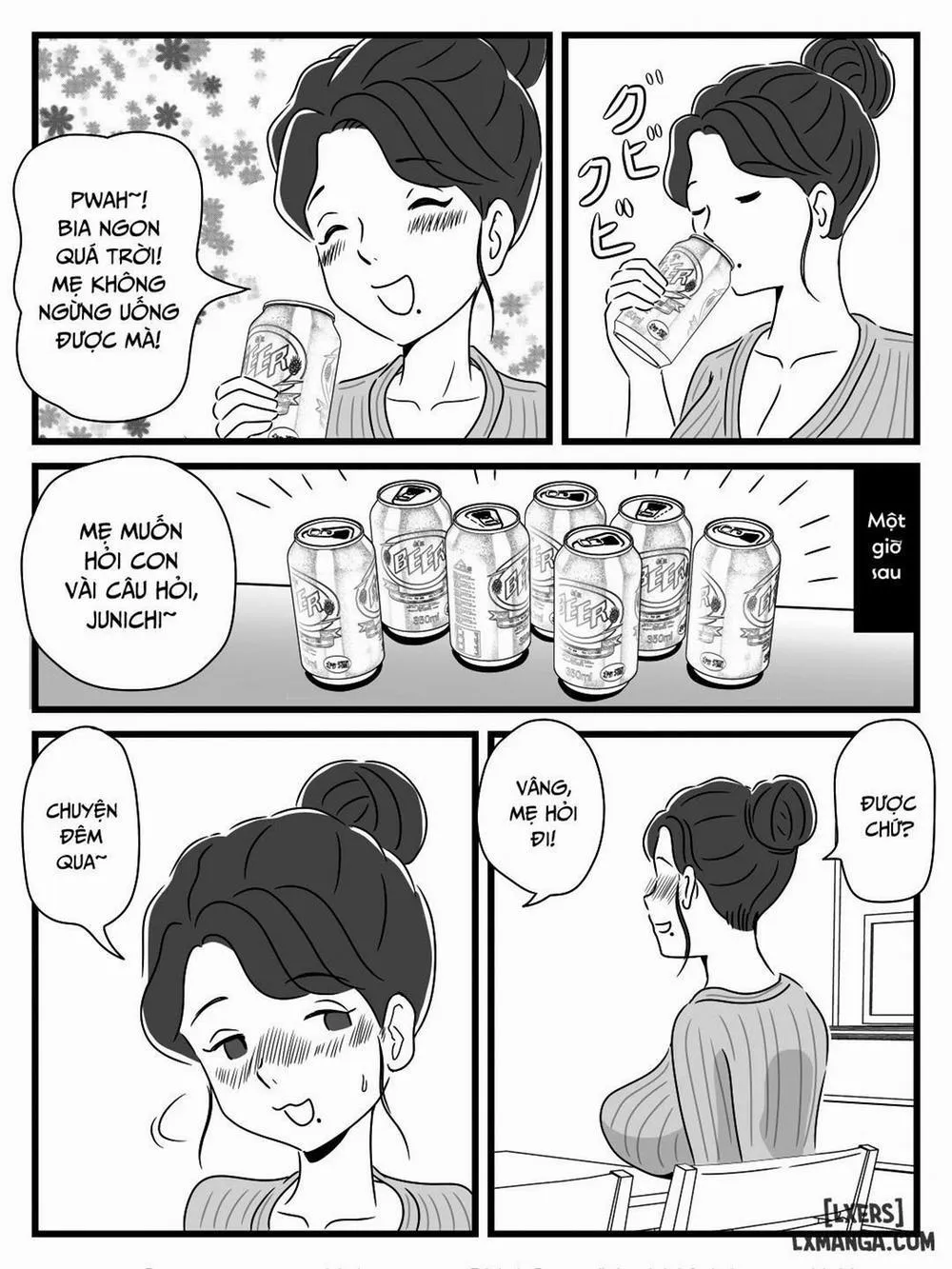 HentaiVN.net - Ảnh 14 - Dụ mẹ uống bia khi cha đi vắng [Beer o Nomu to Inran ni Naru Kaa-san to Yareta Hanashi] - Oneshot