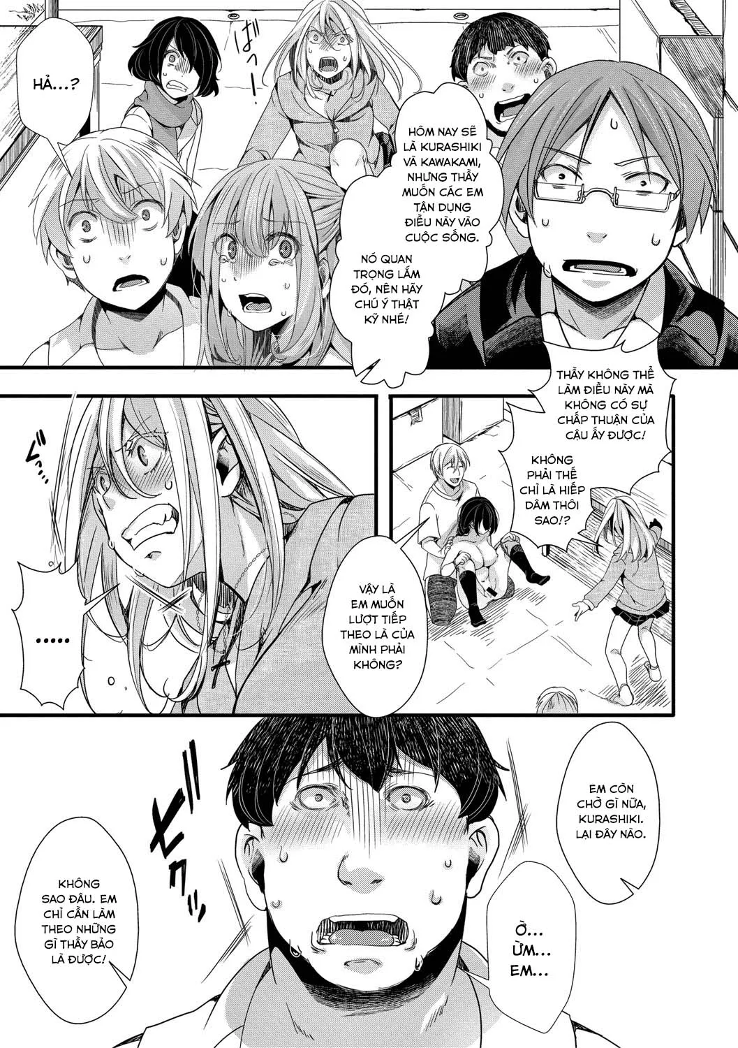 HentaiVN.net - Ảnh 15 - Chuyến dã ngoại [Mesuana Seikimatsu ~Watashi-tachi no Kyousei Omedeta Shuugaku Ryokou~; メス穴世紀末〜私達の強制おめでた襲学旅行〜] - Chap 1: Khởi đầu của kết thúc
