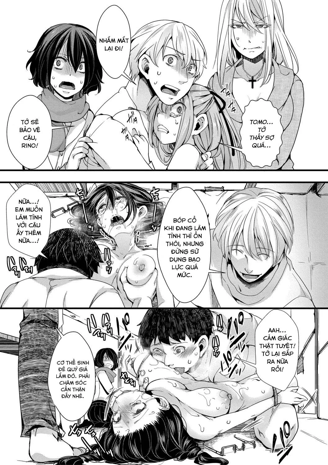 HentaiVN.net - Ảnh 31 - Chuyến dã ngoại [Mesuana Seikimatsu ~Watashi-tachi no Kyousei Omedeta Shuugaku Ryokou~; メス穴世紀末〜私達の強制おめでた襲学旅行〜] - Chap 1: Khởi đầu của kết thúc