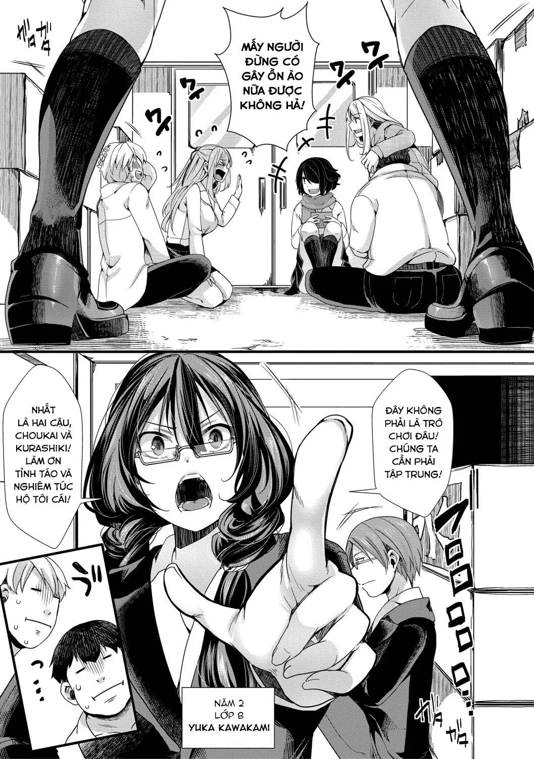 HentaiVN.net - Ảnh 5 - Chuyến dã ngoại [Mesuana Seikimatsu ~Watashi-tachi no Kyousei Omedeta Shuugaku Ryokou~; メス穴世紀末〜私達の強制おめでた襲学旅行〜] - Chap 1: Khởi đầu của kết thúc