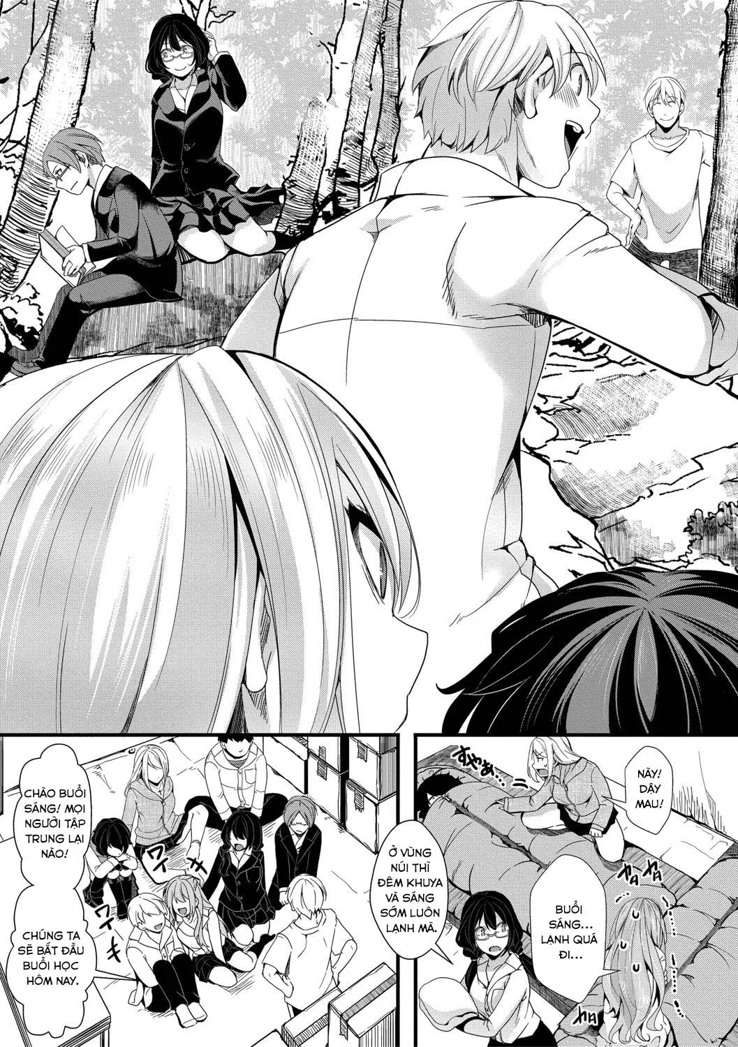 HentaiVN.net - Ảnh 9 - Chuyến dã ngoại [Mesuana Seikimatsu ~Watashi-tachi no Kyousei Omedeta Shuugaku Ryokou~; メス穴世紀末〜私達の強制おめでた襲学旅行〜] - Chap 1: Khởi đầu của kết thúc