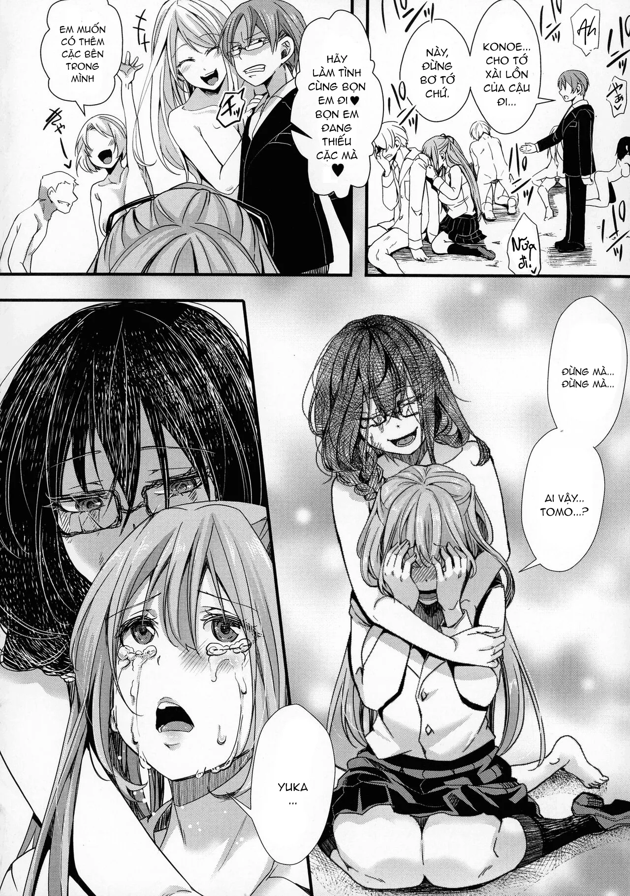 HentaiVN.net - Ảnh 21 - Chuyến dã ngoại [Mesuana Seikimatsu ~Watashi-tachi no Kyousei Omedeta Shuugaku Ryokou~; メス穴世紀末〜私達の強制おめでた襲学旅行〜] - Chap 3: Khát vọng sinh sản