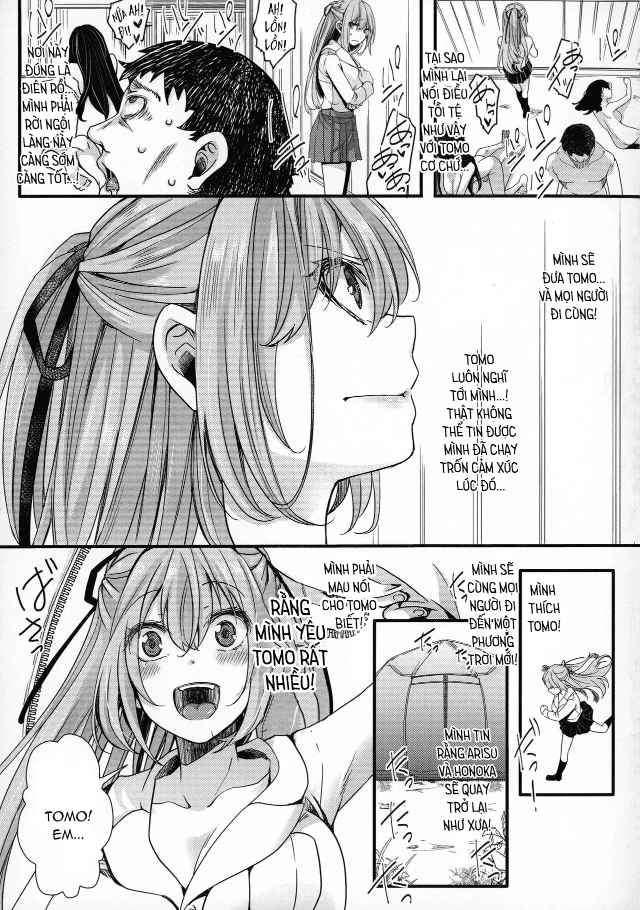 HentaiVN.net - Ảnh 21 - Chuyến dã ngoại [Mesuana Seikimatsu ~Watashi-tachi no Kyousei Omedeta Shuugaku Ryokou~; メス穴世紀末〜私達の強制おめでた襲学旅行〜] - Chap 4: Tình yêu bị tước đoạt