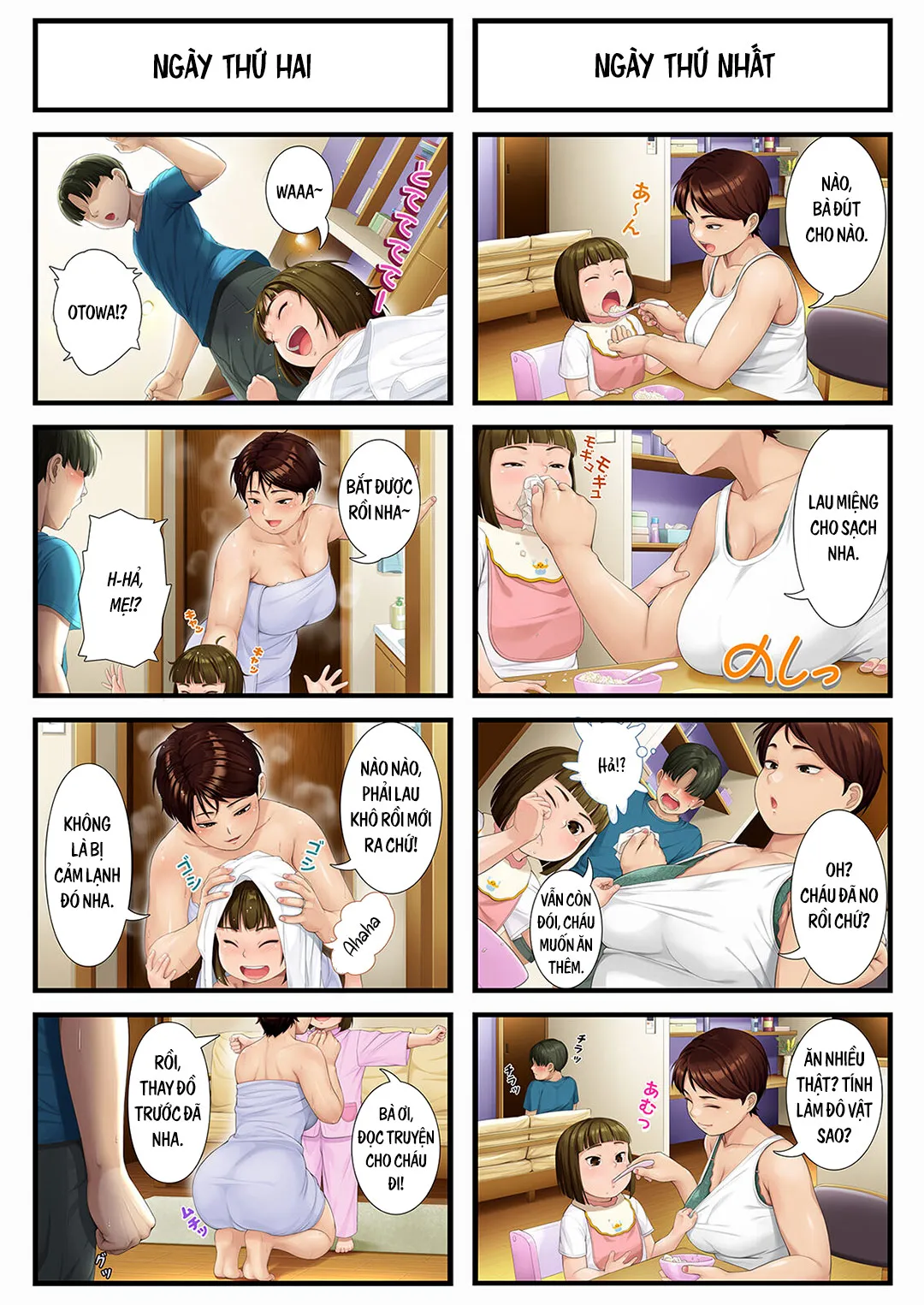HentaiVN.net - Ảnh 4 - Tám ngày với mẹ vợ [Youka-go Tsuma no Haha o Daku | Eight Days With My Wife's Mother] - Oneshot