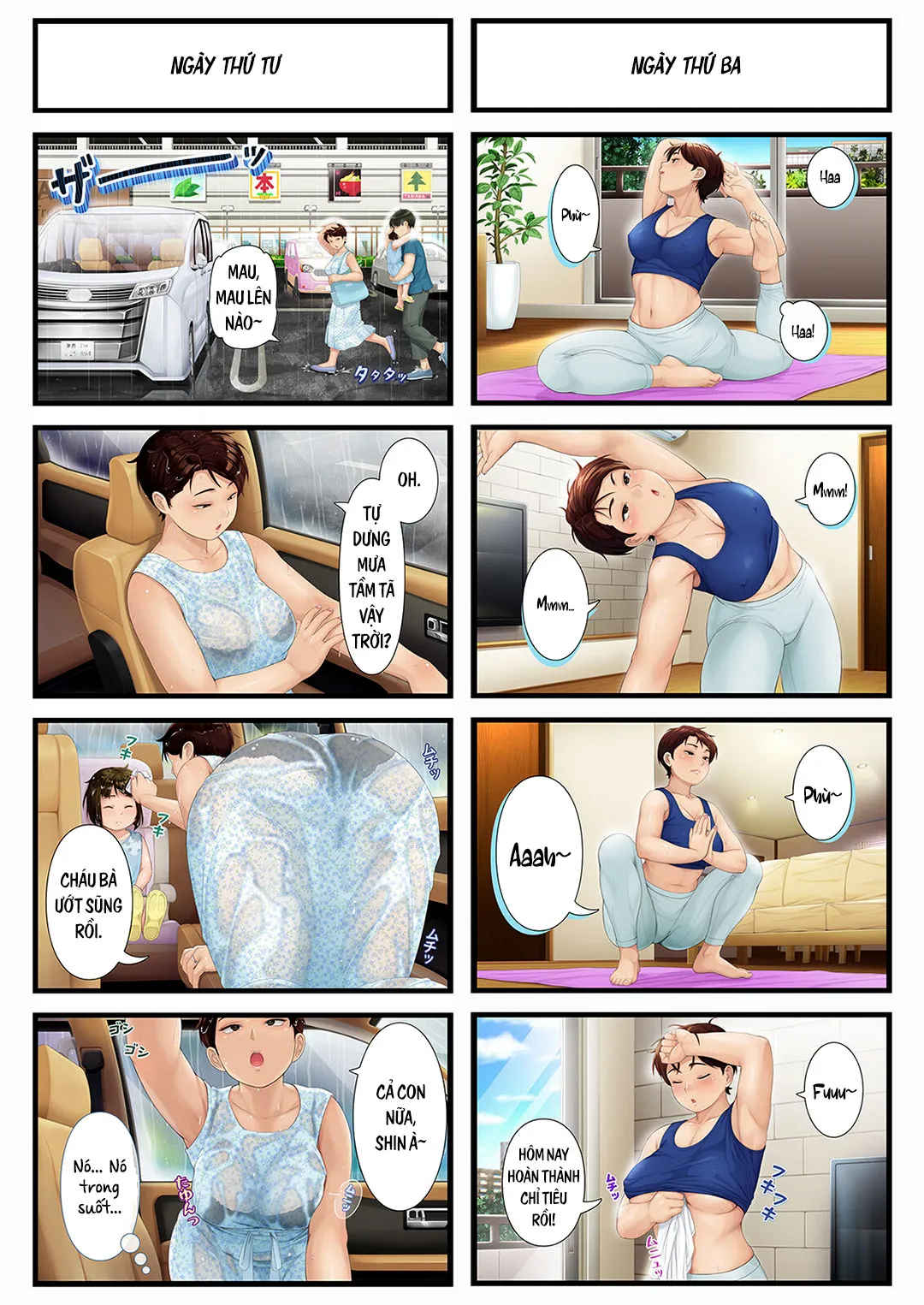 HentaiVN.net - Ảnh 5 - Tám ngày với mẹ vợ [Youka-go Tsuma no Haha o Daku | Eight Days With My Wife's Mother] - Oneshot