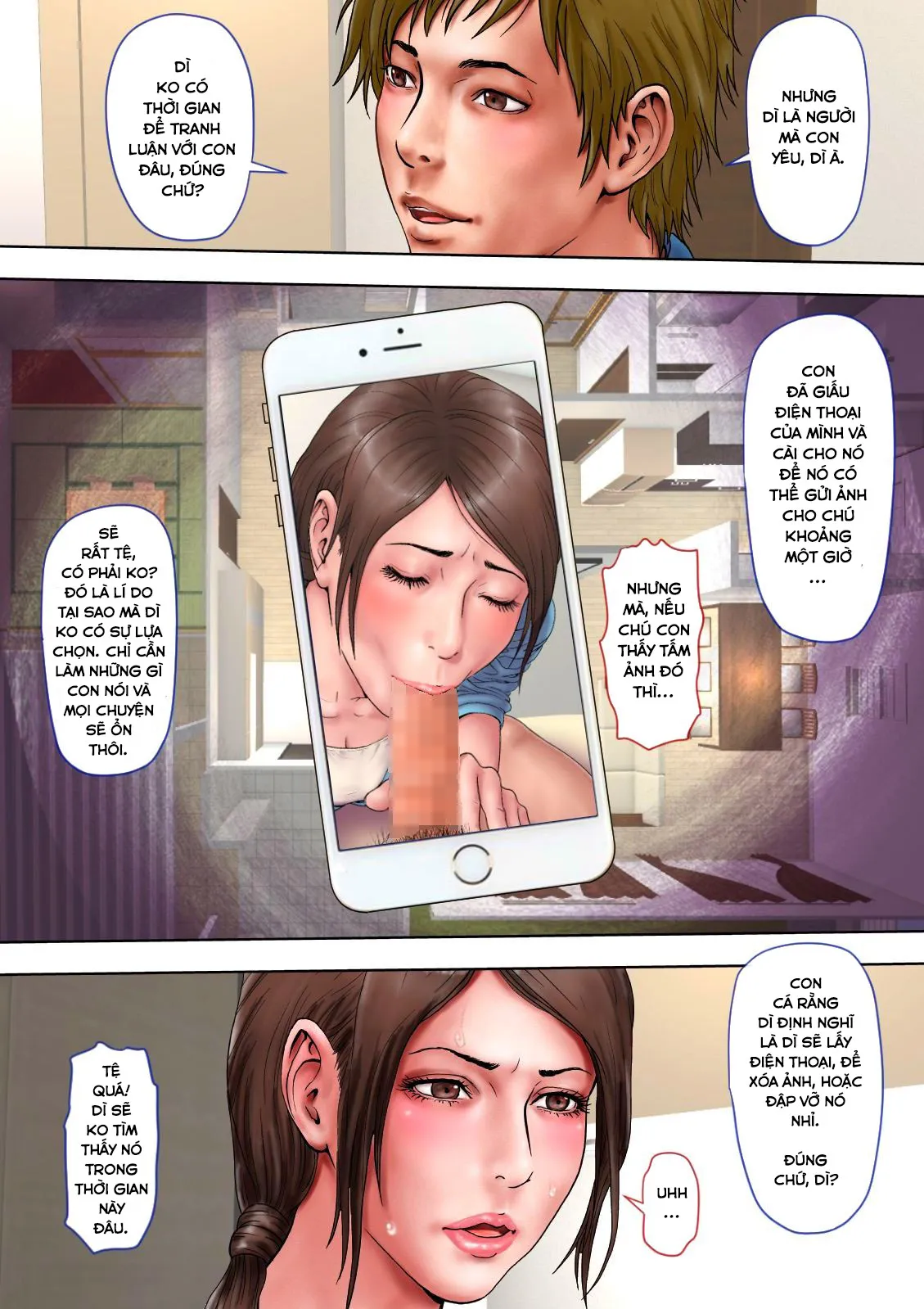 HentaiVN.net - Ảnh 17 - Thông gian với người dì quyến rũ của tôi [Akogare no Oba o Netoru; Cheating With My Sexy Aunt] - Chương 1.1: Sai lầm khi giúp thằng cháu!