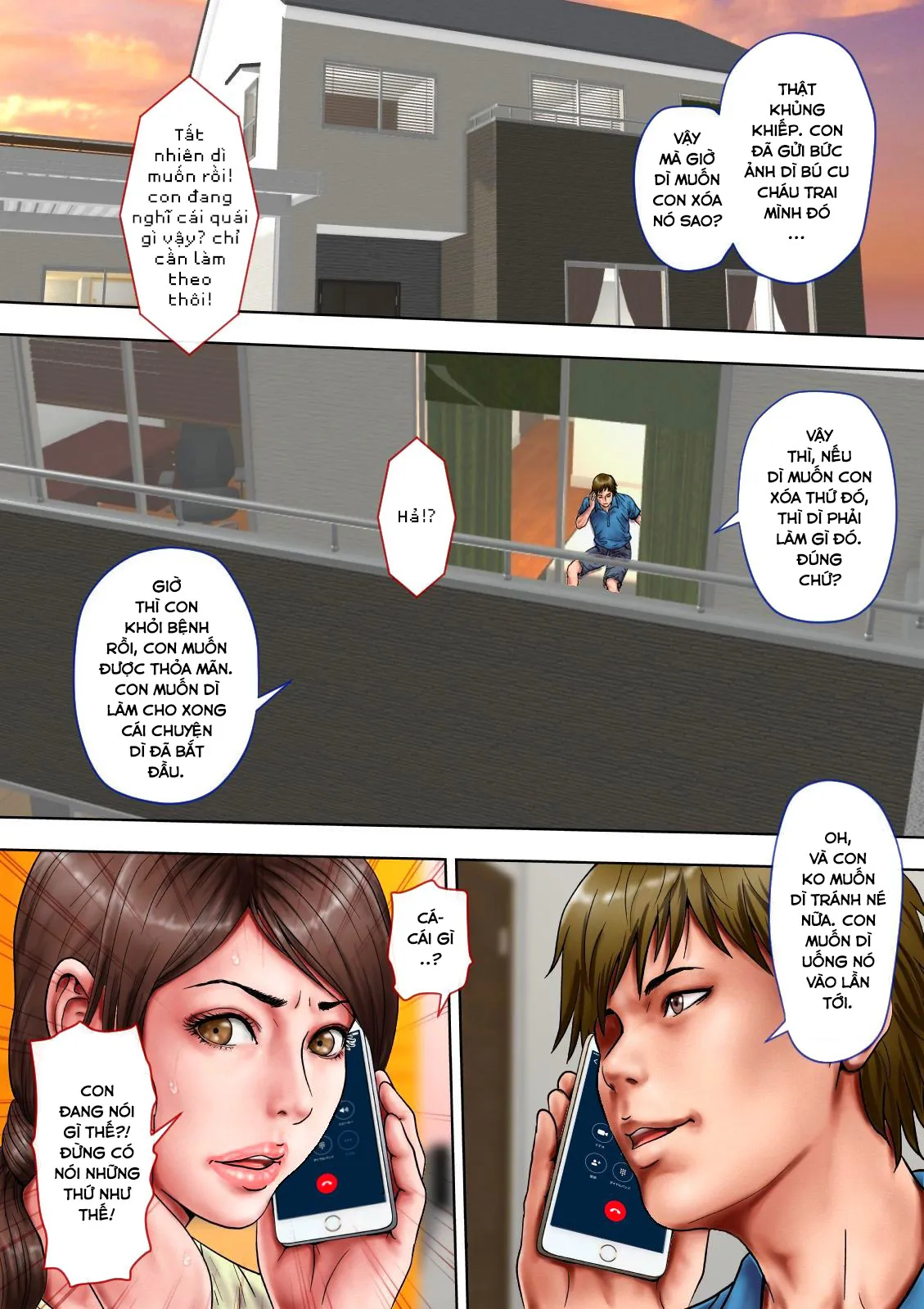 HentaiVN.net - Ảnh 7 - Thông gian với người dì quyến rũ của tôi [Akogare no Oba o Netoru; Cheating With My Sexy Aunt] - Chương 1.1: Sai lầm khi giúp thằng cháu!
