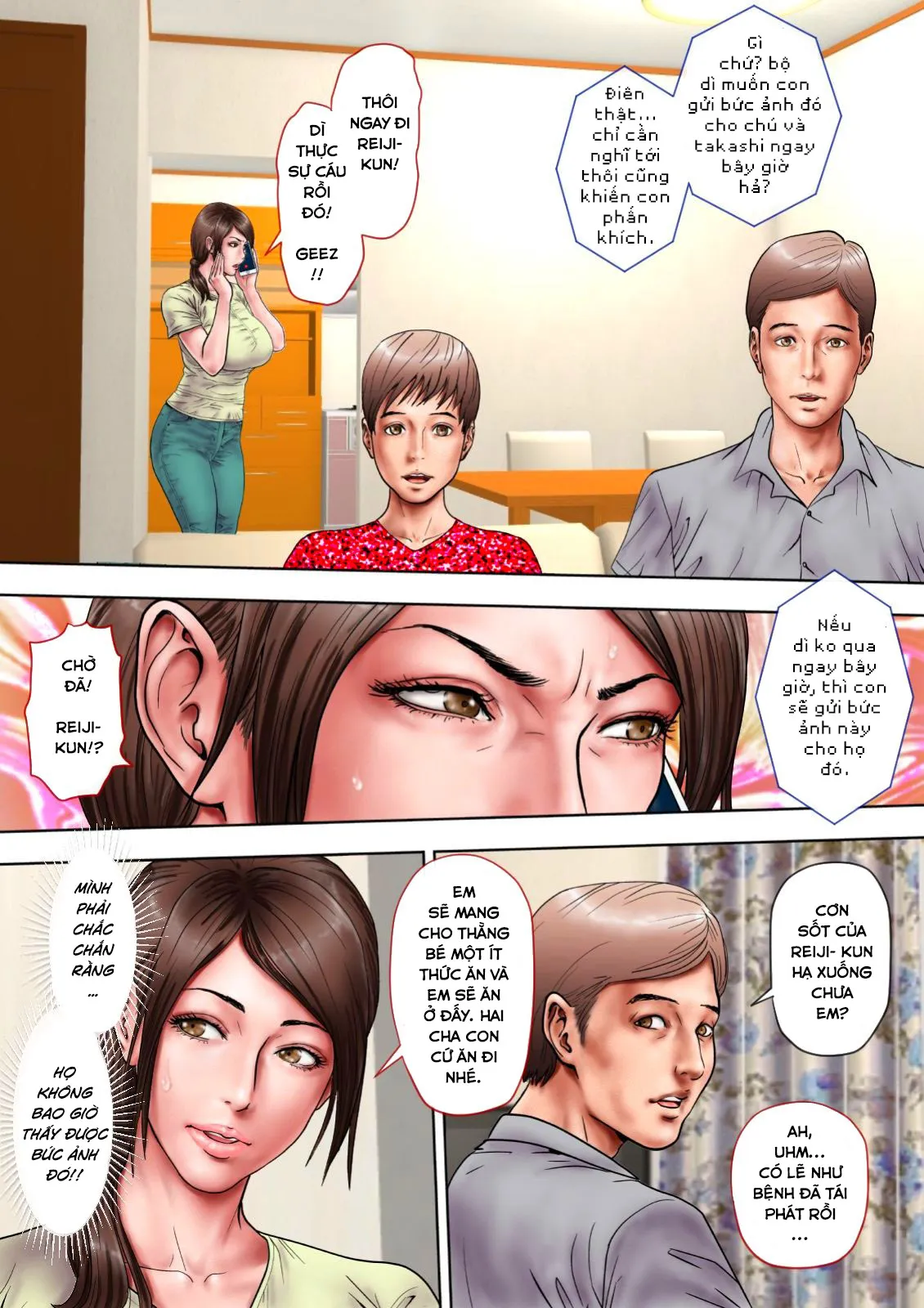 HentaiVN.net - Ảnh 8 - Thông gian với người dì quyến rũ của tôi [Akogare no Oba o Netoru; Cheating With My Sexy Aunt] - Chương 1.1: Sai lầm khi giúp thằng cháu!