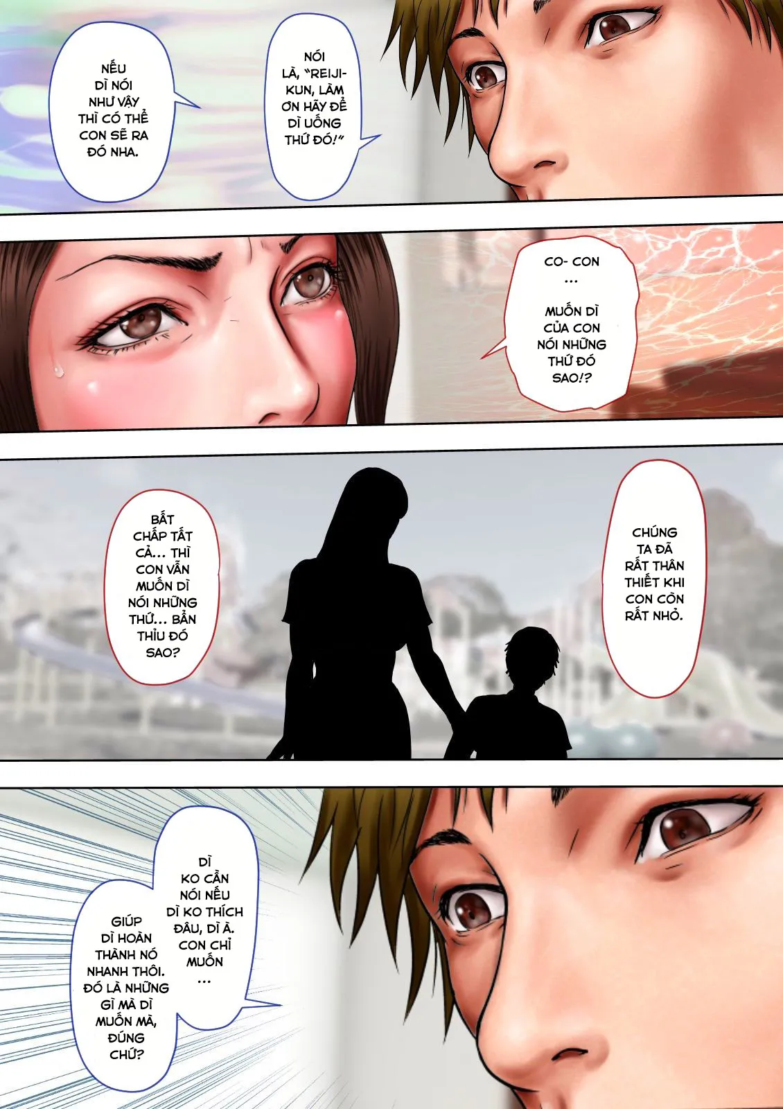 HentaiVN.net - Ảnh 9 - Thông gian với người dì quyến rũ của tôi [Akogare no Oba o Netoru; Cheating With My Sexy Aunt] - Chương 1.2: Bị bắt ép nước mía thằng cháu?