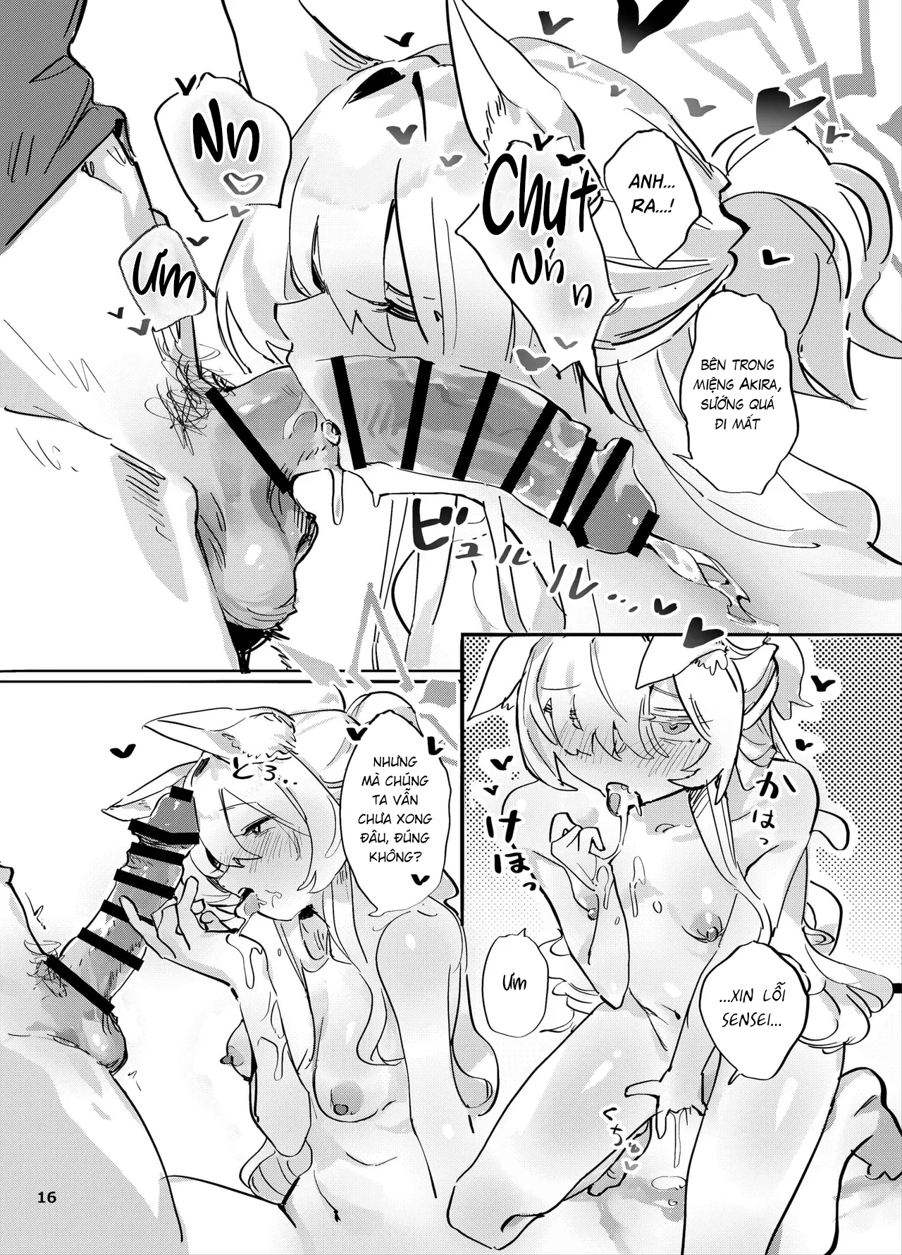 HentaiVN.net - Ảnh 15 - Đồng phạm tình ái. - Blue Archive - One shot chịch bà bầu khô dái