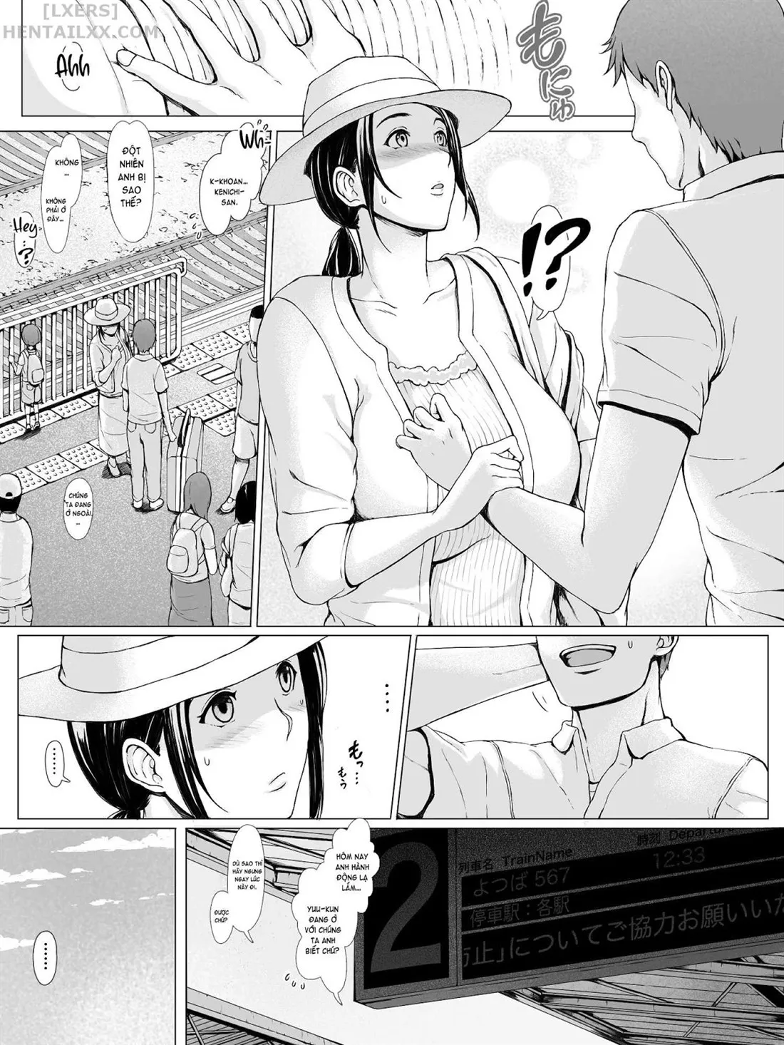 HentaiVN.net - Ảnh 4 - Hahagui Ottori Okaasan ga Toshishita Yarichin ni Nerawareru Toki - Chap 1B