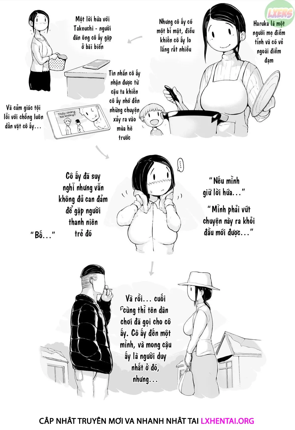 HentaiVN.net - Ảnh 8 - Hahagui Ottori Okaasan ga Toshishita Yarichin ni Nerawareru Toki - Chap 3A