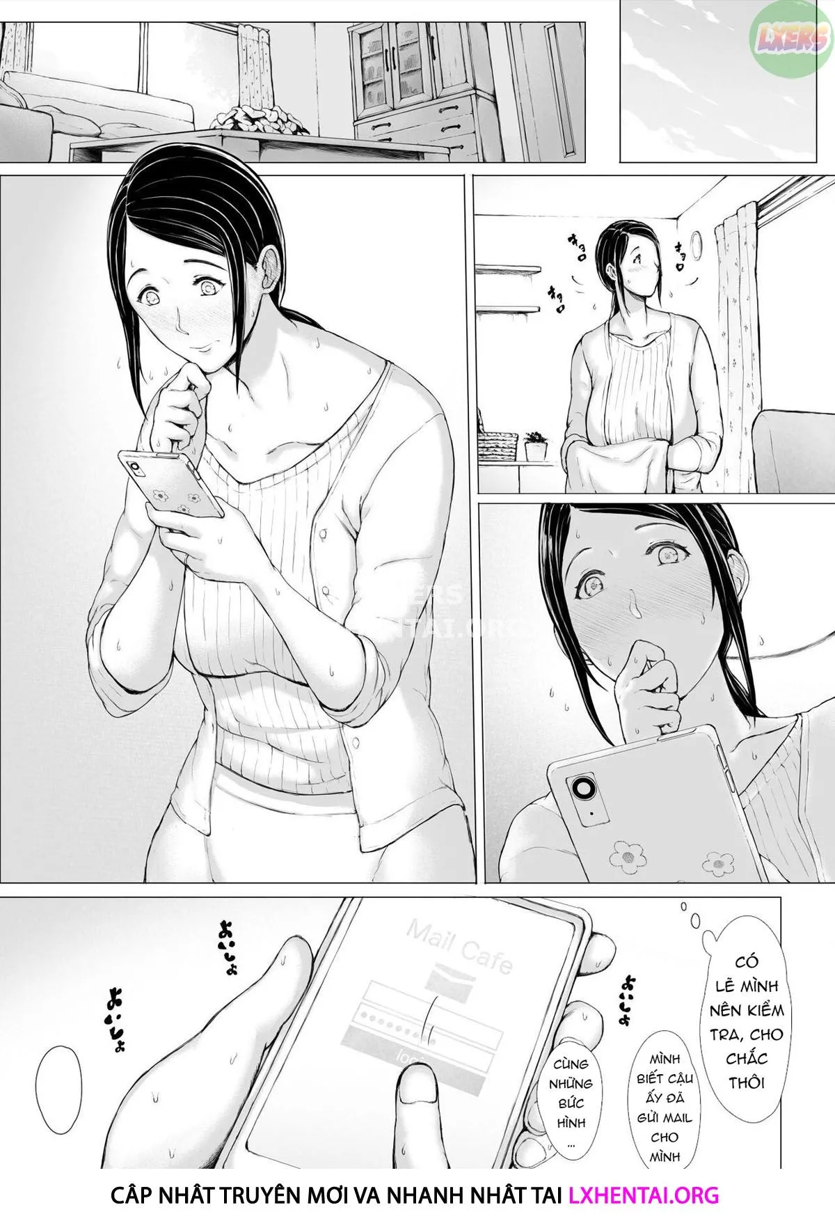 HentaiVN.net - Ảnh 26 - Hahagui Ottori Okaasan ga Toshishita Yarichin ni Nerawareru Toki - Chap 3C | END