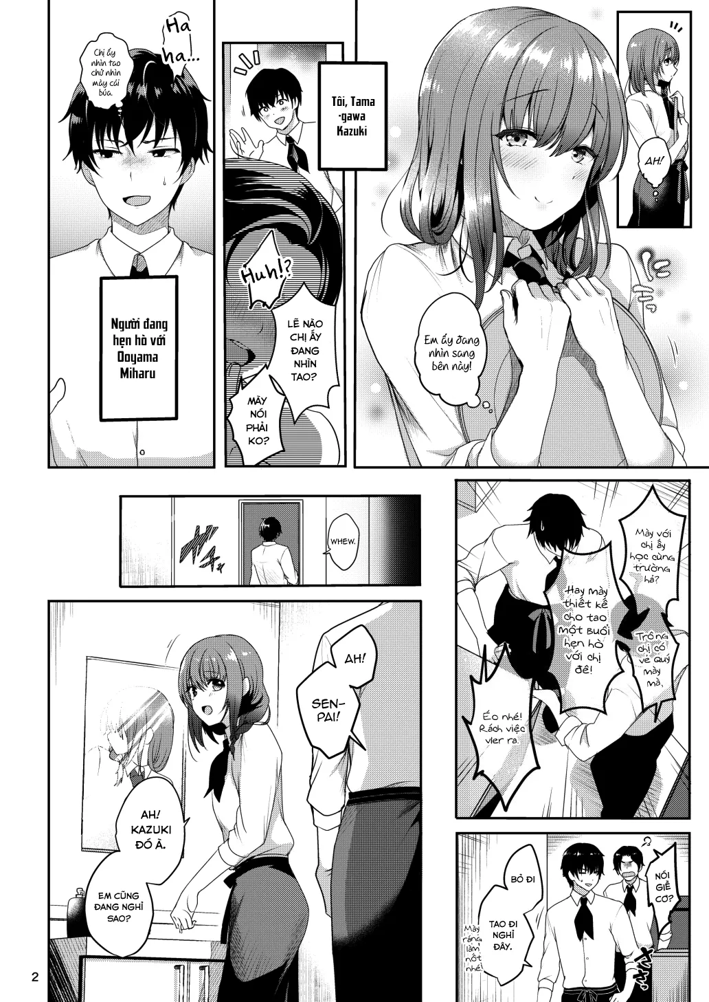 HentaiVN.net - Ảnh 3 - Senpai no Oppai - Chap 1