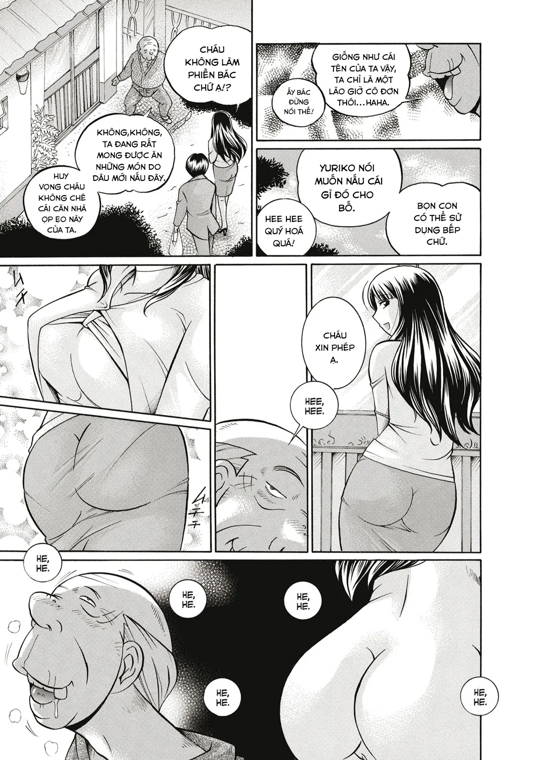 HentaiVN.net - Ảnh 7 - Yuriko and her Father-in-Law [Gichichi~Yuriko~] - Chap 1