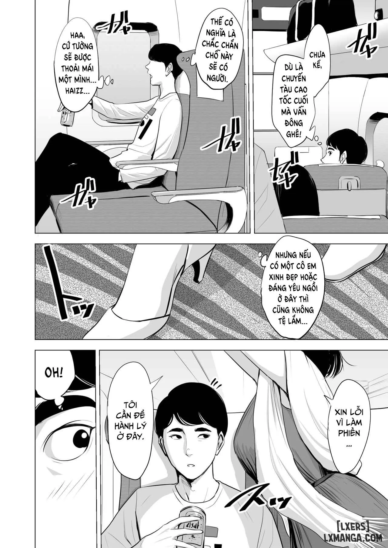 HentaiVN.net - Ảnh 4 - Đang làm gì trên tàu điện vậy? [Shinkansen de Nani shiteru!?] - Oneshot