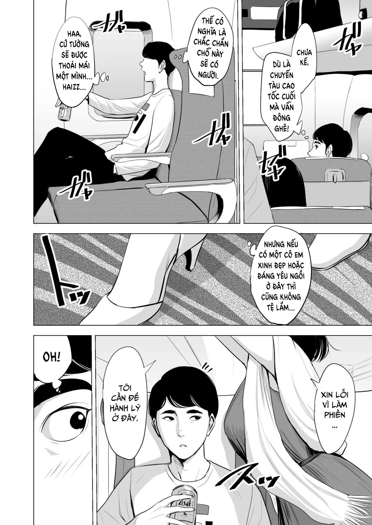 HentaiVN.net - Ảnh 5 - Đang làm gì trên tàu điện vậy? [Shinkansen de Nani shiteru!?] - Chap 1