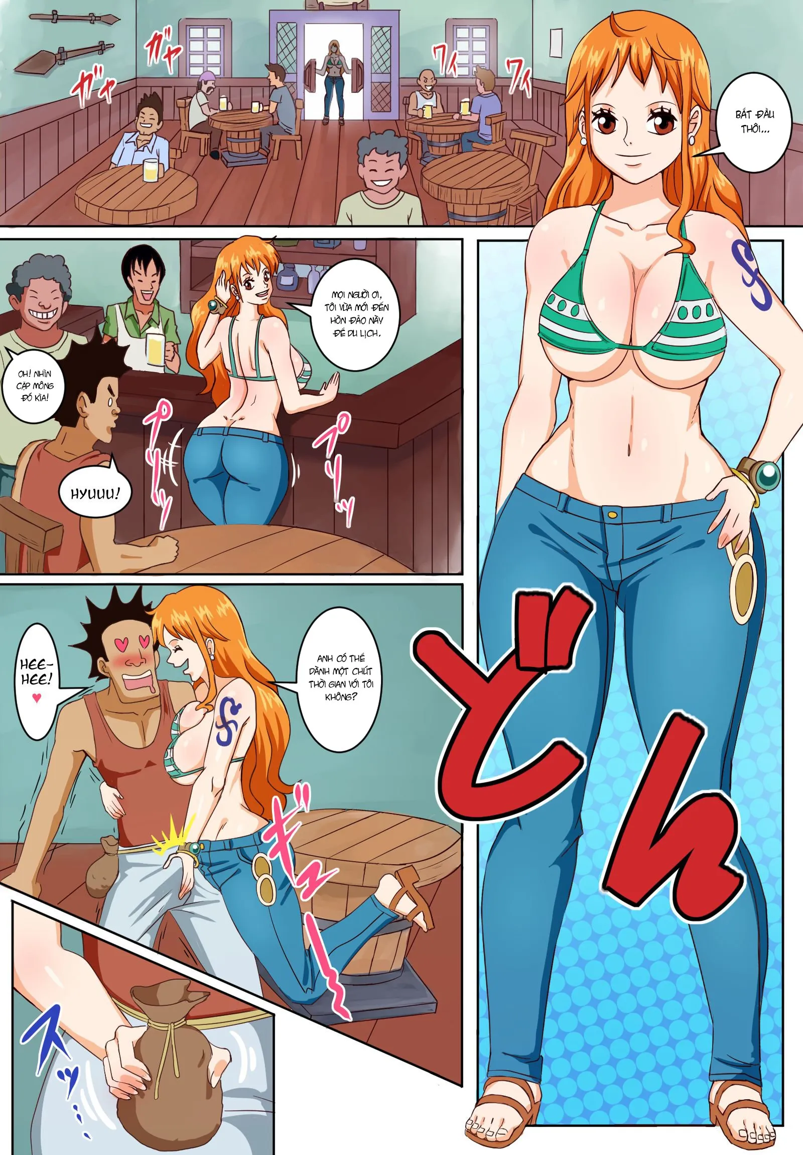 HentaiVN.net - Ảnh 4 - Nami và Robin ở quán Bar [Pirate Girls At The Bar (One piece)] - Oneshot