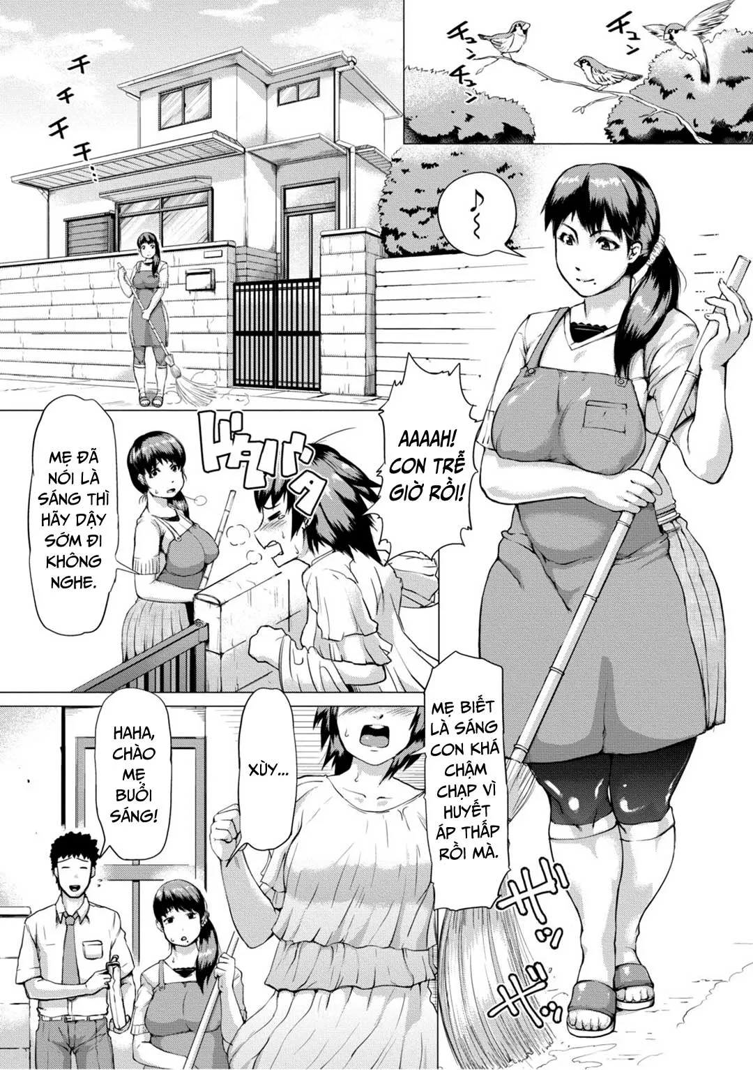 HentaiVN.net - Ảnh 3 - Cho đến khi mẹ vợ có thai [Gibo ga Haramu Made; Until My Mother-in-Law is Pregnant] - Chap 1