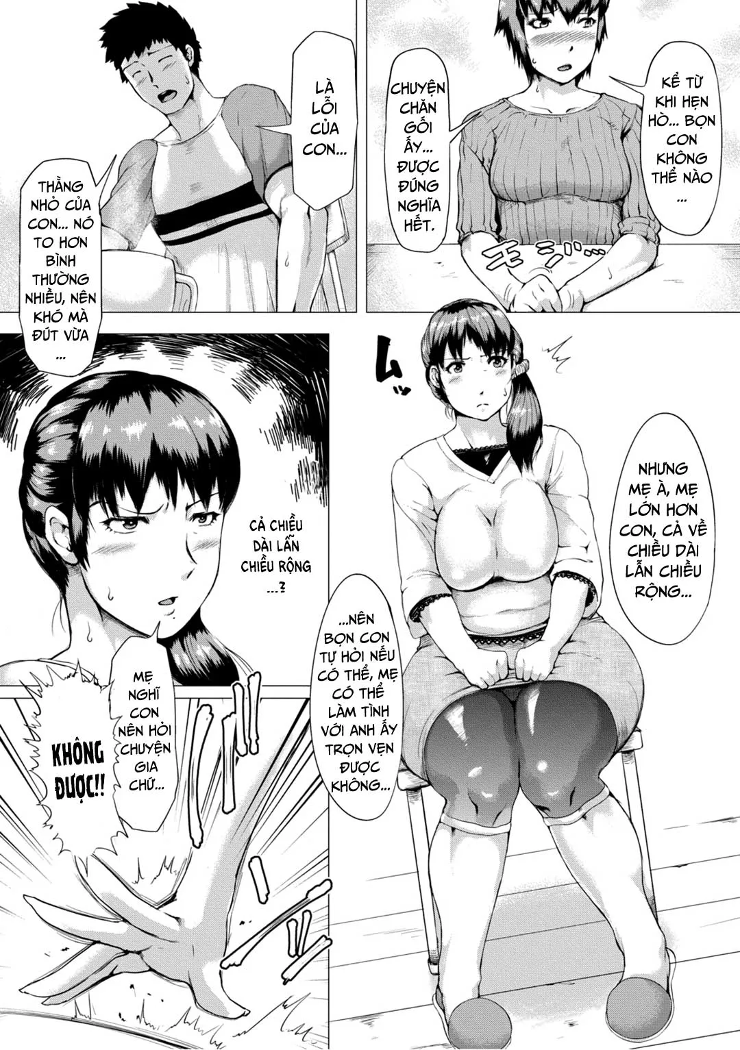 HentaiVN.net - Ảnh 6 - Cho đến khi mẹ vợ có thai [Gibo ga Haramu Made; Until My Mother-in-Law is Pregnant] - Chap 1