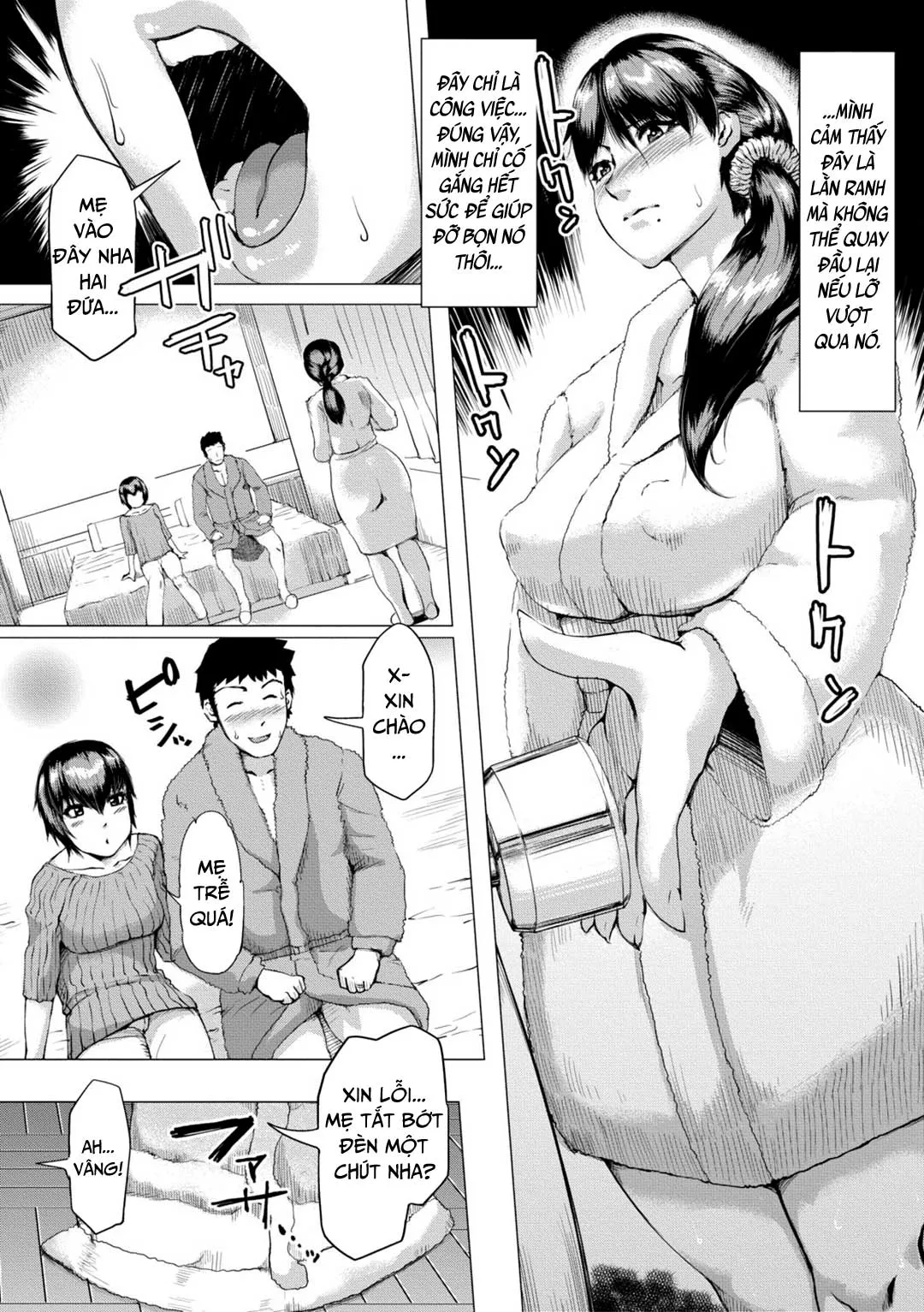 HentaiVN.net - Ảnh 9 - Cho đến khi mẹ vợ có thai [Gibo ga Haramu Made; Until My Mother-in-Law is Pregnant] - Chap 1