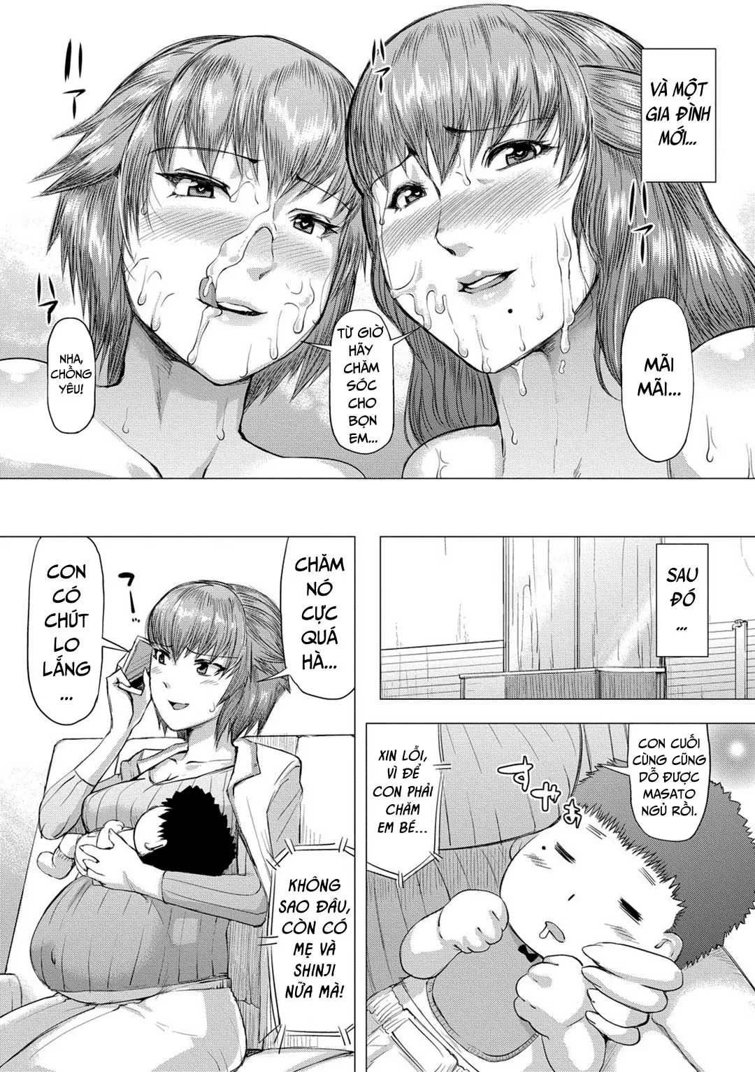 HentaiVN.net - Ảnh 28 - Cho đến khi mẹ vợ có thai [Gibo ga Haramu Made; Until My Mother-in-Law is Pregnant] - Chap 3 - [END]