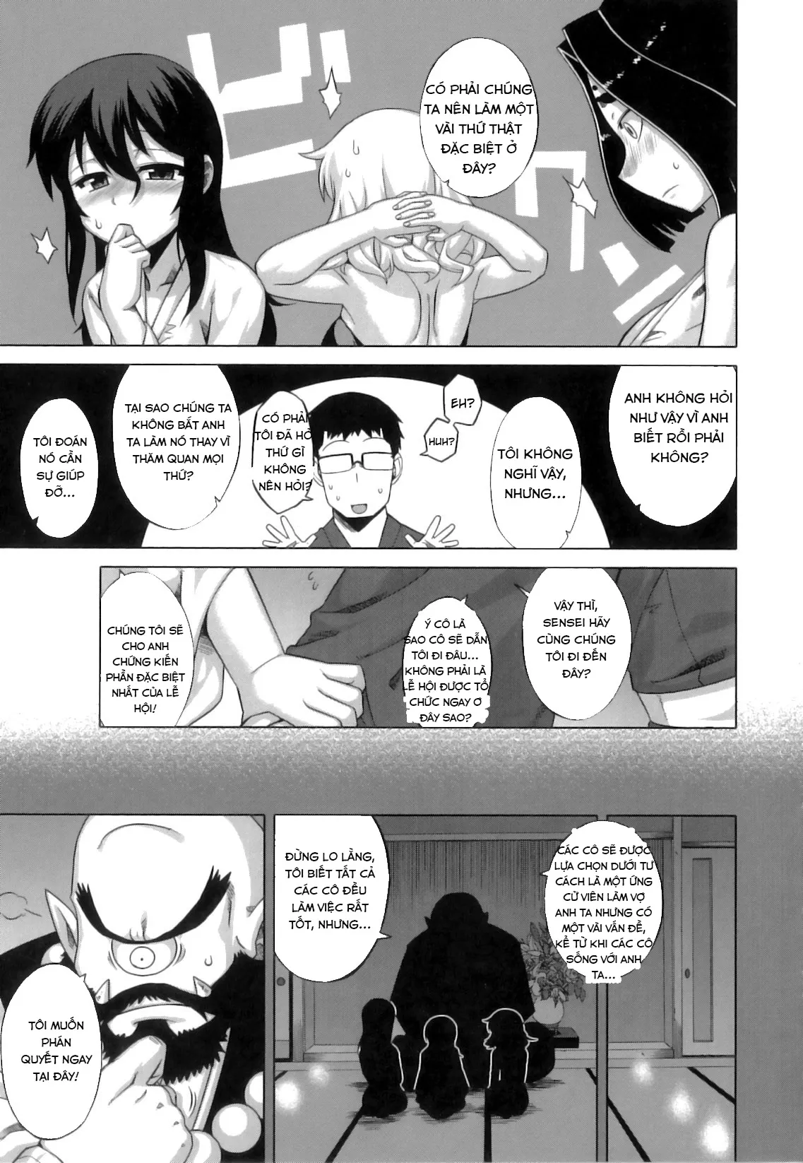 HentaiVN.net - Ảnh 4 - DH! ~Himorogi Hyaku Yome Gatari~ [Shrine of One Hundred Wives] - Chap 4: Tiệc tùng và cú lừa!?