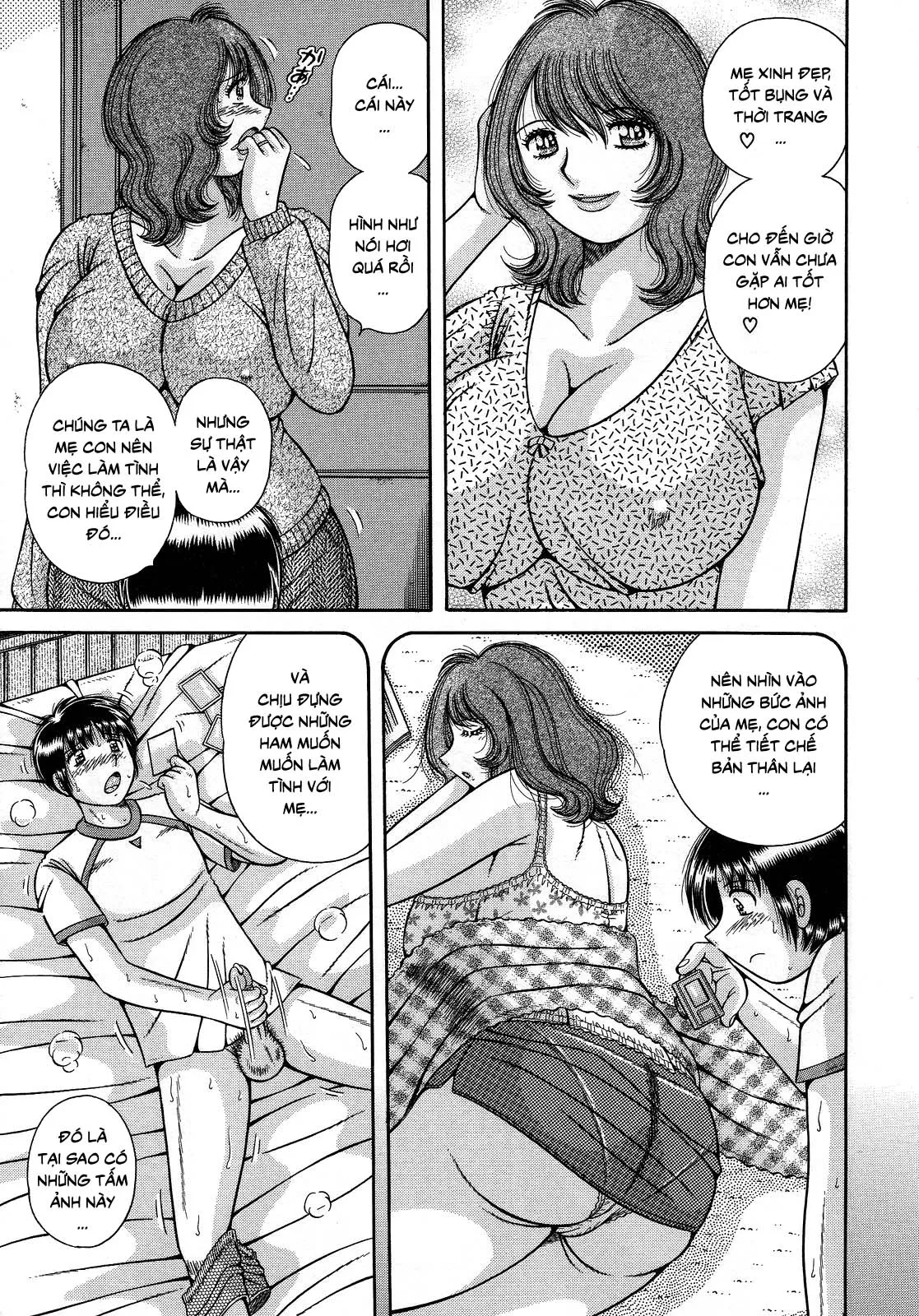 HentaiVN.net - Ảnh 12 - Jukubo Yuugi ~Iitoshii Hito~ [Immoral Mother and Son] - Chap 1 - Những tấm ảnh bậy bạ ~Người mẹ đồi bại và con trai