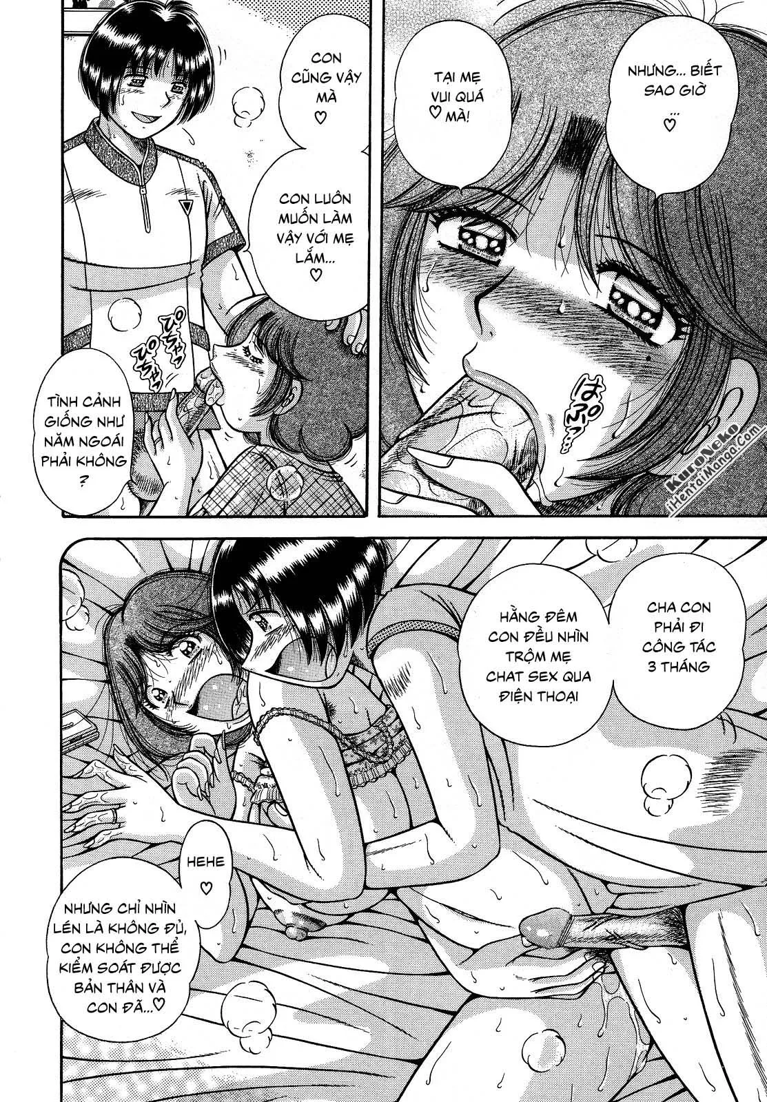 HentaiVN.net - Ảnh 4 - Jukubo Yuugi ~Iitoshii Hito~ [Immoral Mother and Son] - Chap 4 - Niềm vui của họ ~Khi cha vắng nhà