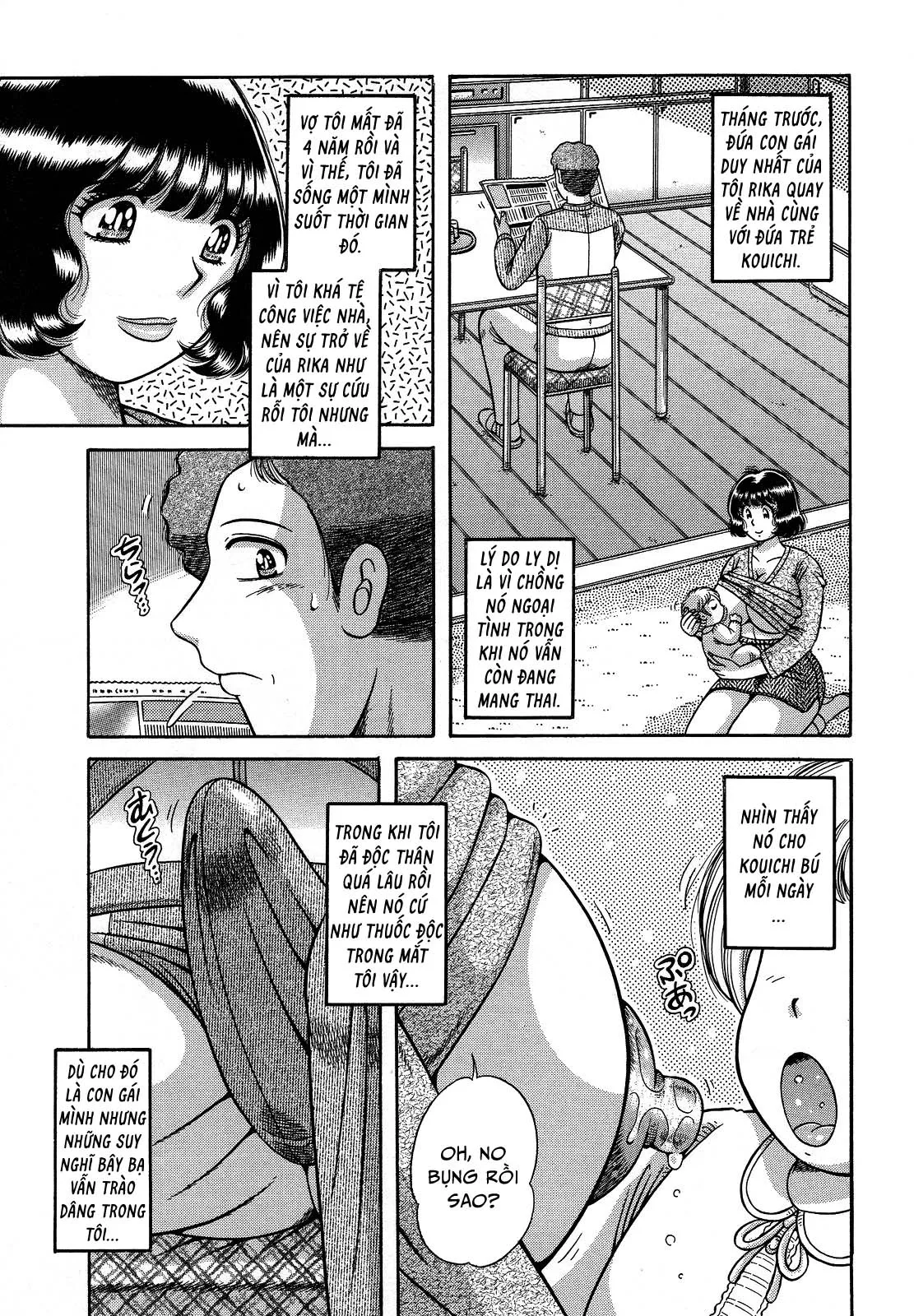 HentaiVN.net - Ảnh 3 - Jukubo Yuugi ~Iitoshii Hito~ [Immoral Mother and Son] - Chap 8 - Suy nghĩ dâm dục ~Cha và con gái