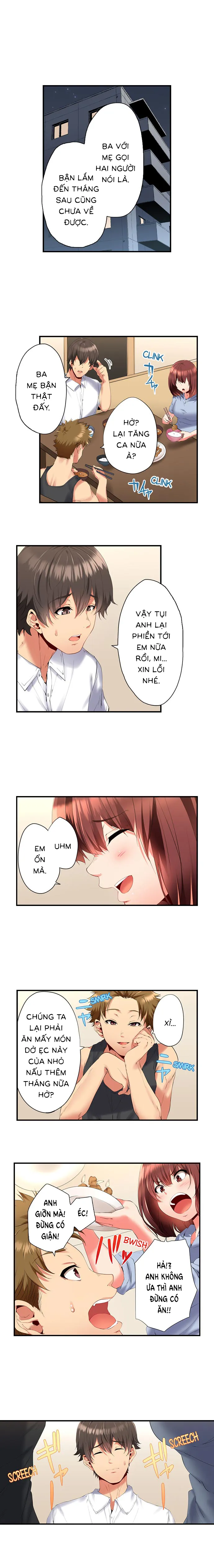 HentaiVN.net - Ảnh 5 - Hai ông anh rủ nhau làm thịt tôi! [2人で私をイカせないで…っ！～暗闇、交わる兄妹布団～ ; 2-Ri de Watashi wo Ikasenaide... tsu! ; ~Kurayami, Majiwaru Kyoudai Futon~] - Chapter 4: Anh ấy chỉ đùa thôi đúng không...?
