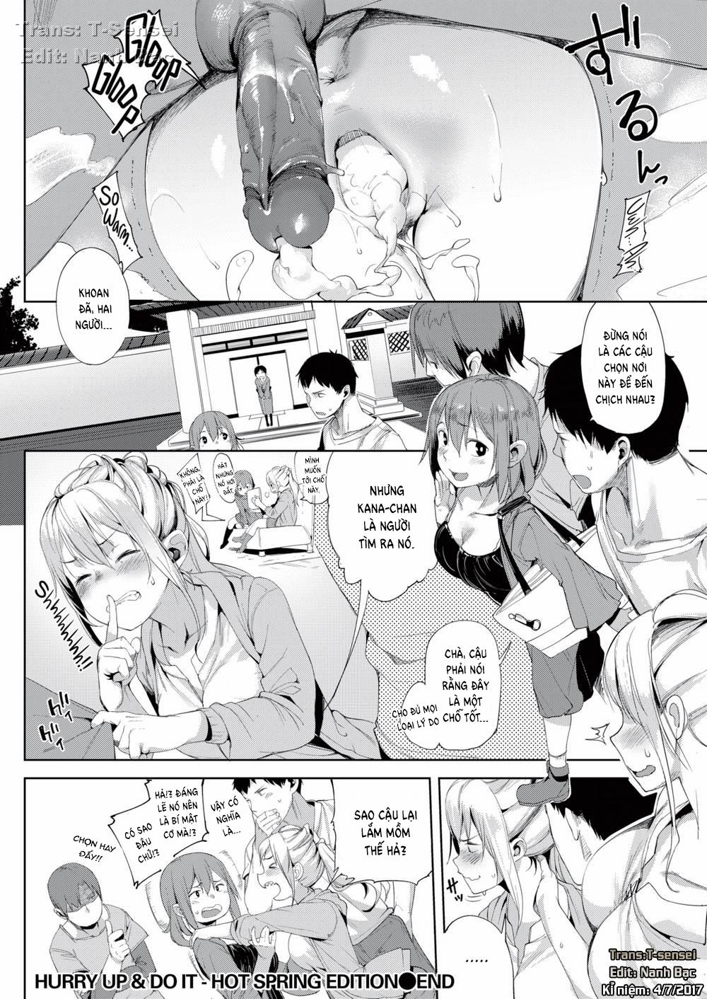 HentaiVN.net - Ảnh 16 - Kỳ nghỉ tràn đầy cảm xúc [Hurry Up & Do It - Hot Spring Edition] - Oneshot