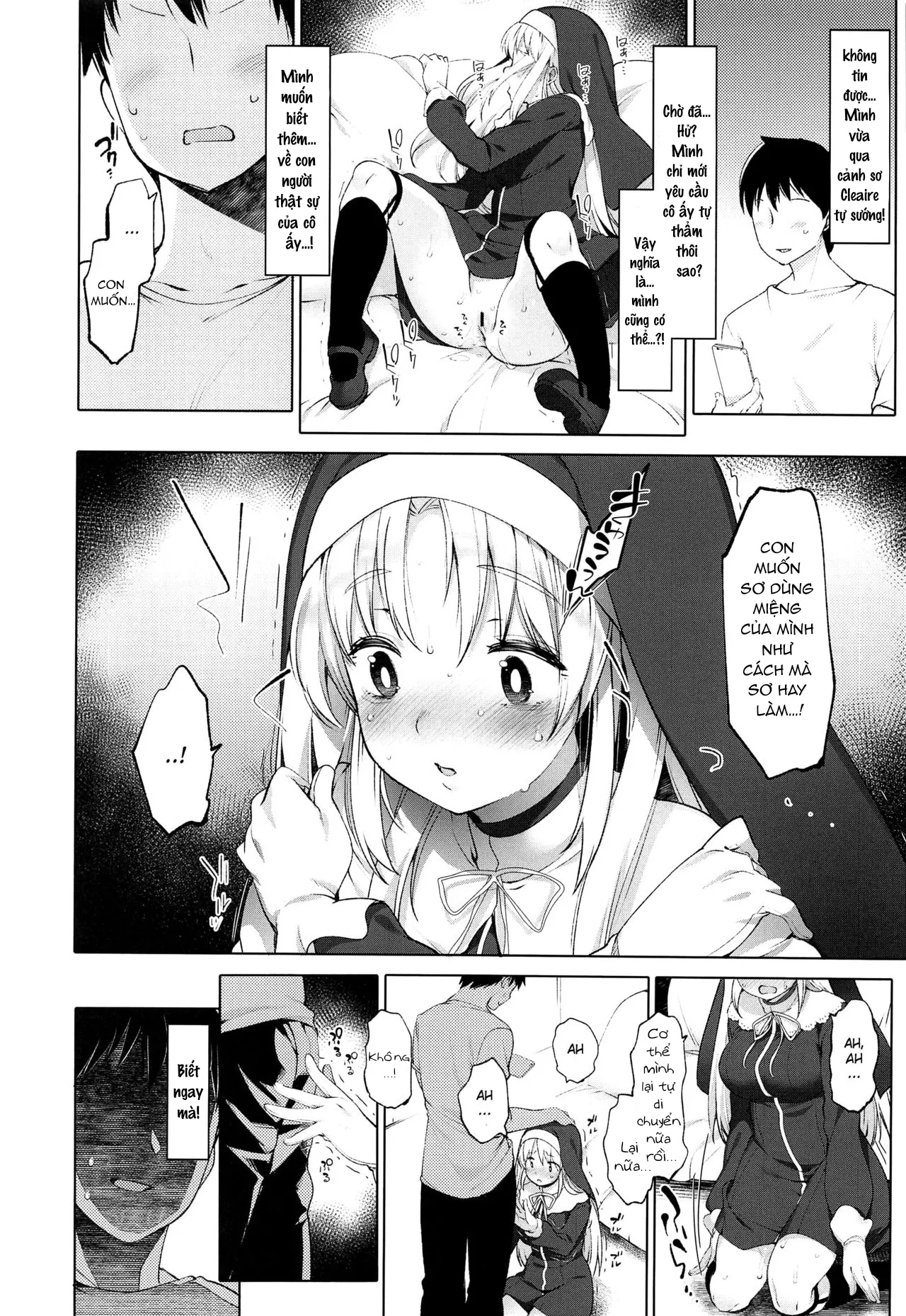 HentaiVN.net - Ảnh 11 - Sơ Cleaire và ứng dụng thôi miên bí mật [Sister Cleaire to Himitsu no Saimin Appli (Sister Cleaire)] - Chap 1 ngọt ngào