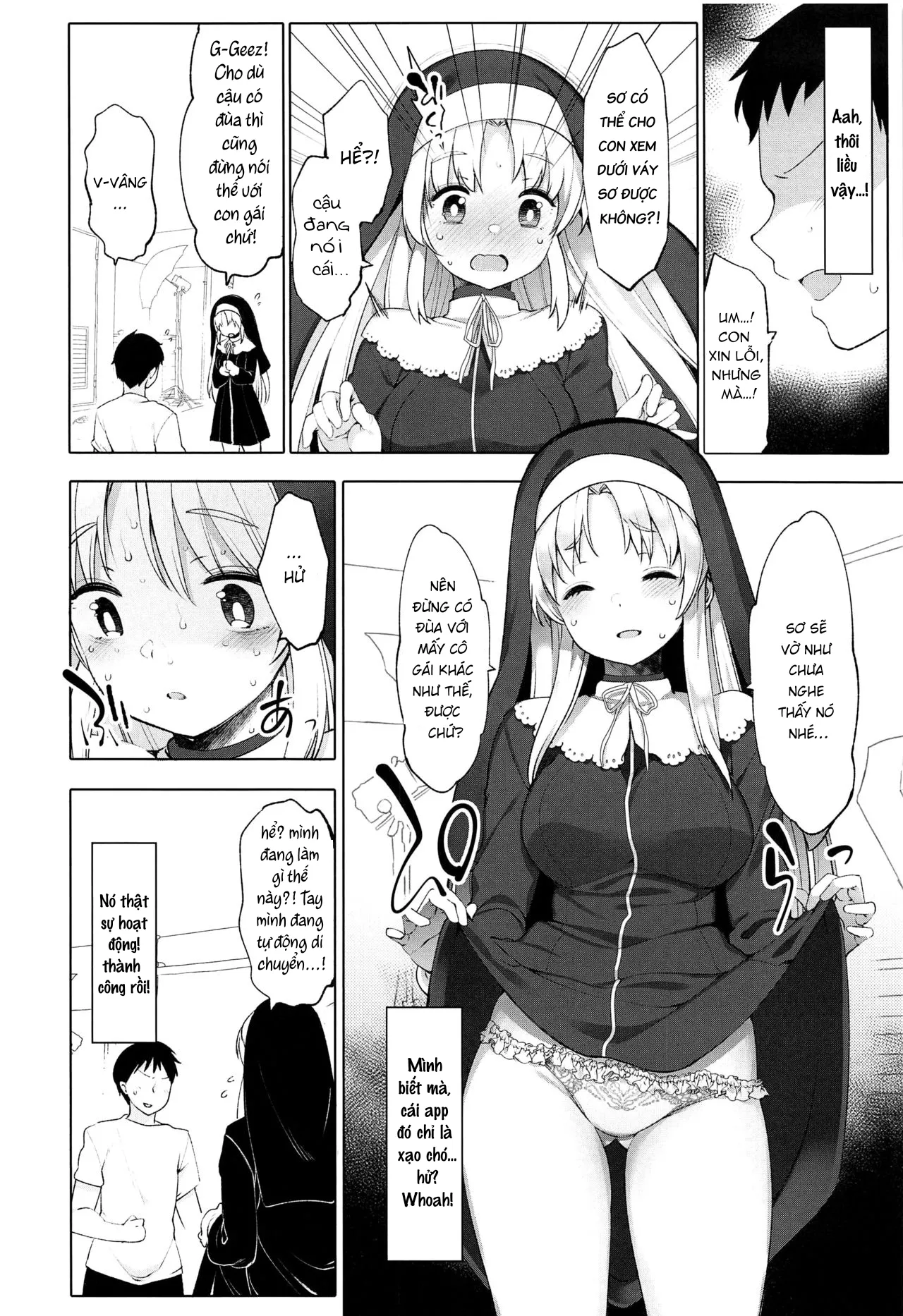 HentaiVN.net - Ảnh 7 - Sơ Cleaire và ứng dụng thôi miên bí mật [Sister Cleaire to Himitsu no Saimin Appli (Sister Cleaire)] - Chap 1 ngọt ngào