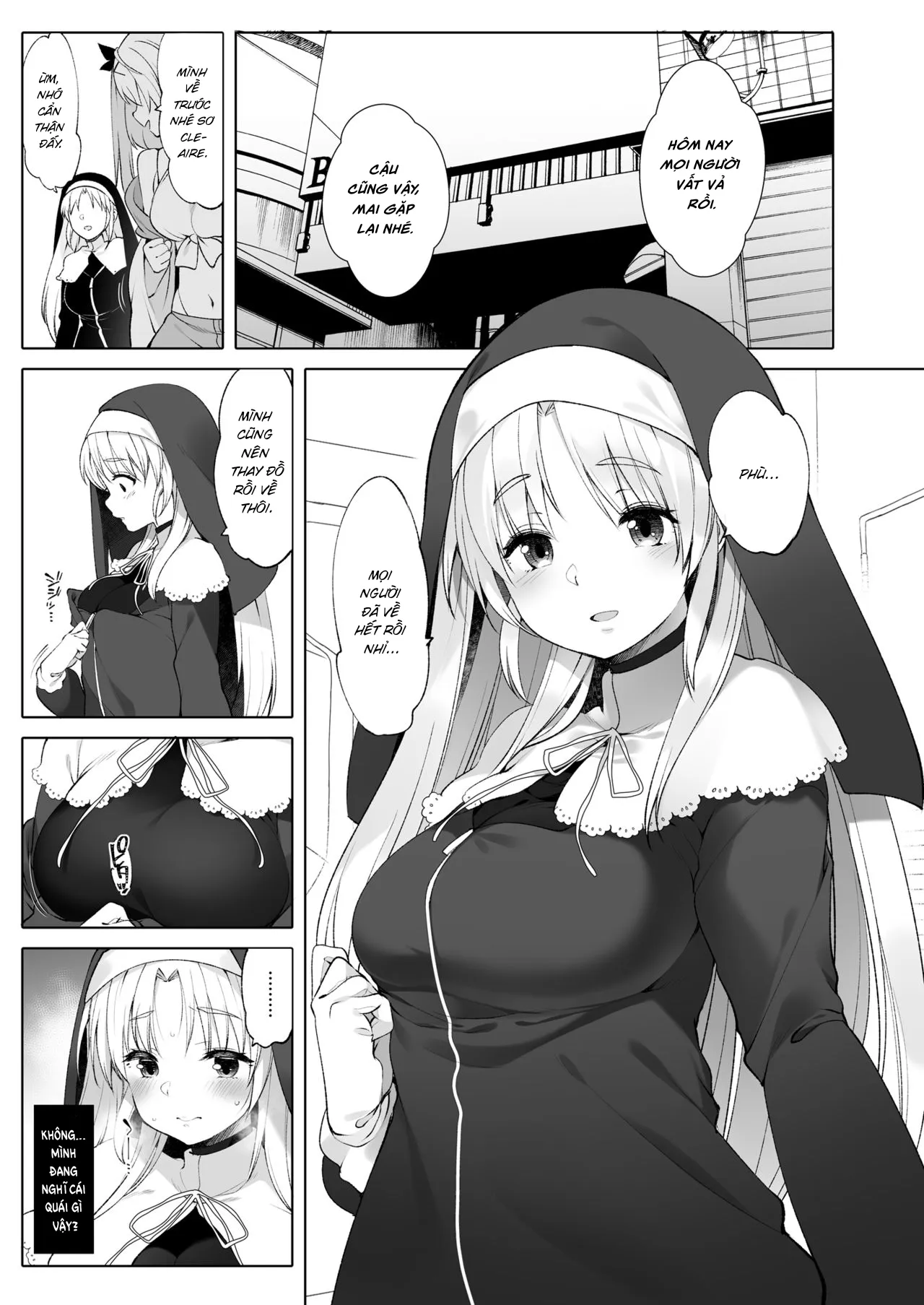 HentaiVN.net - Ảnh 5 - Sơ Cleaire và ứng dụng thôi miên bí mật [Sister Cleaire to Himitsu no Saimin Appli (Sister Cleaire)] - Chap 2: Gangbang