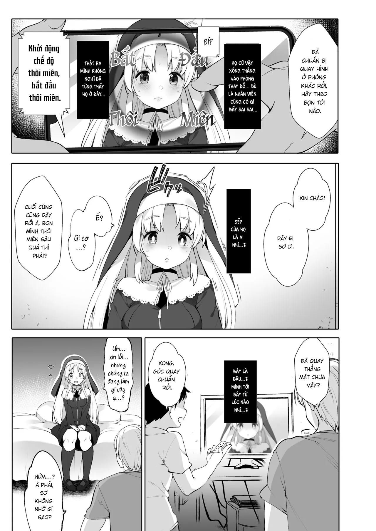 HentaiVN.net - Ảnh 7 - Sơ Cleaire và ứng dụng thôi miên bí mật [Sister Cleaire to Himitsu no Saimin Appli (Sister Cleaire)] - Chap 2: Gangbang