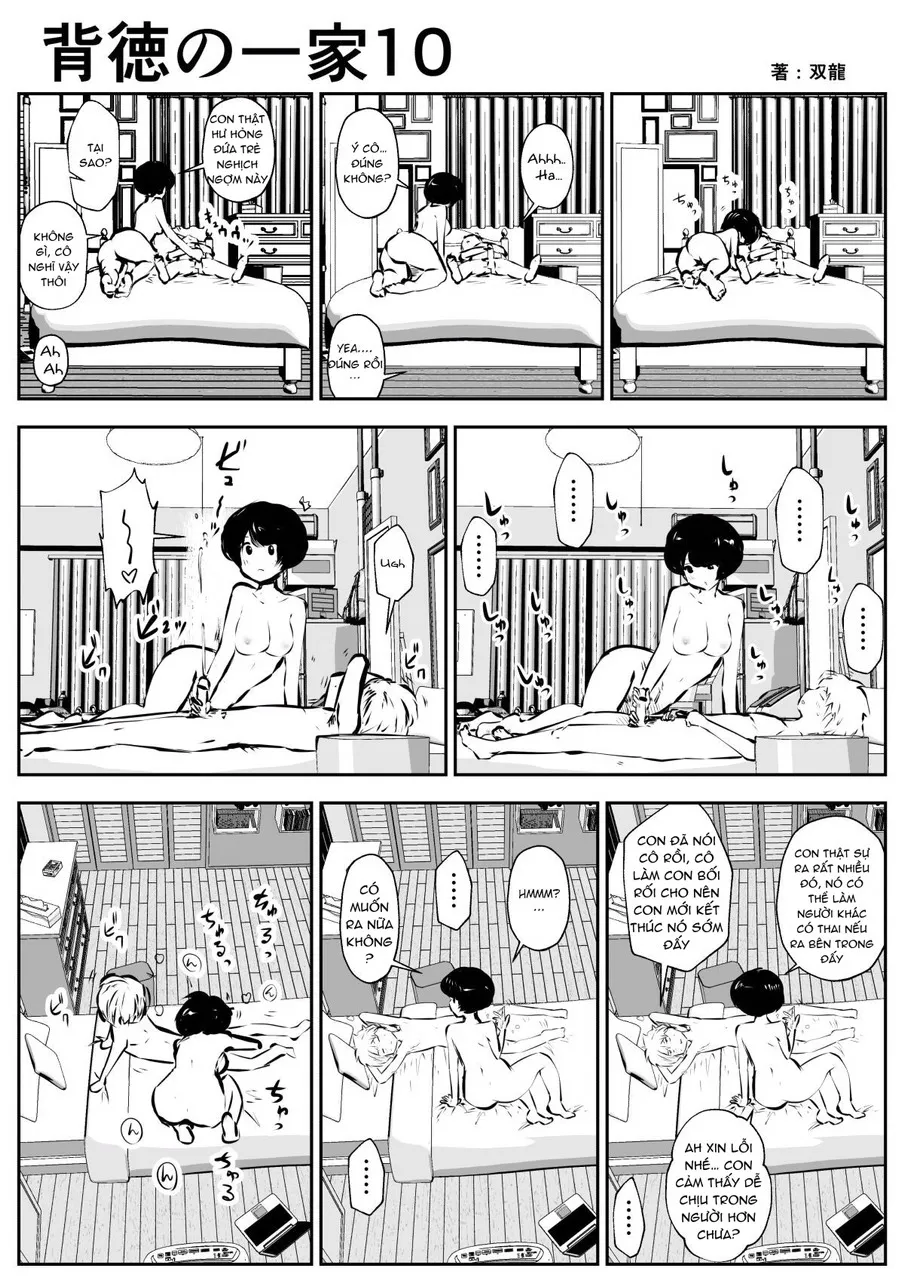 HentaiVN.net - Ảnh 9 - Con trai mẹ kế và em gái của mẹ kế... [Haitoku no Ikka] - Chap 1