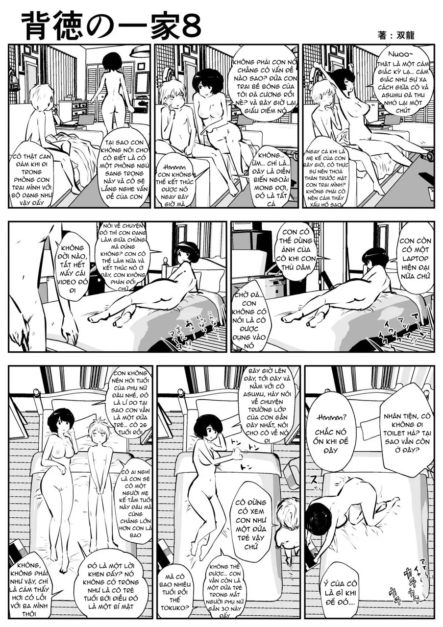 HentaiVN.net - Ảnh 7 - Con trai mẹ kế và em gái của mẹ kế... [Haitoku no Ikka] - Chap 1