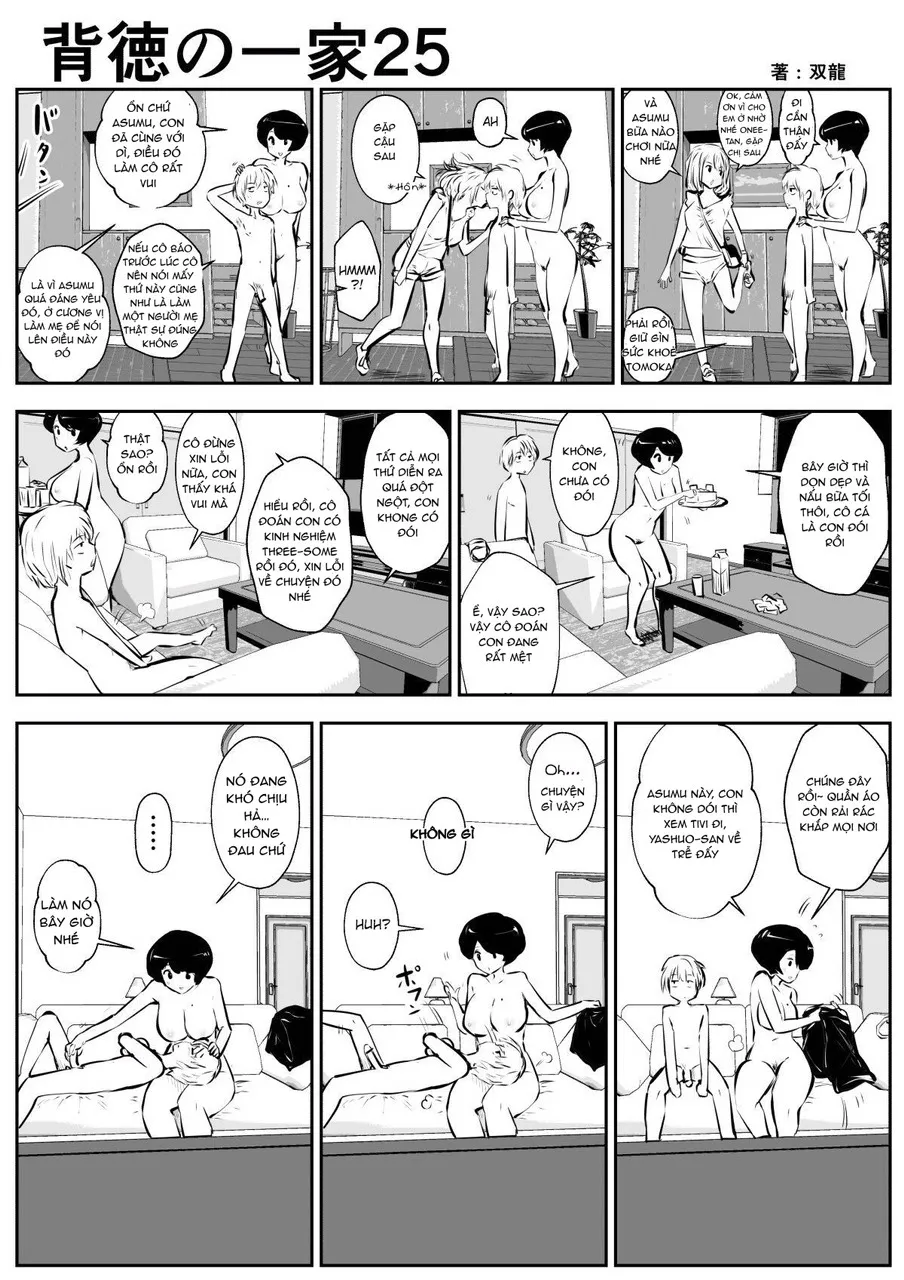 HentaiVN.net - Ảnh 10 - Con trai mẹ kế và em gái của mẹ kế... [Haitoku no Ikka] - Chap 2