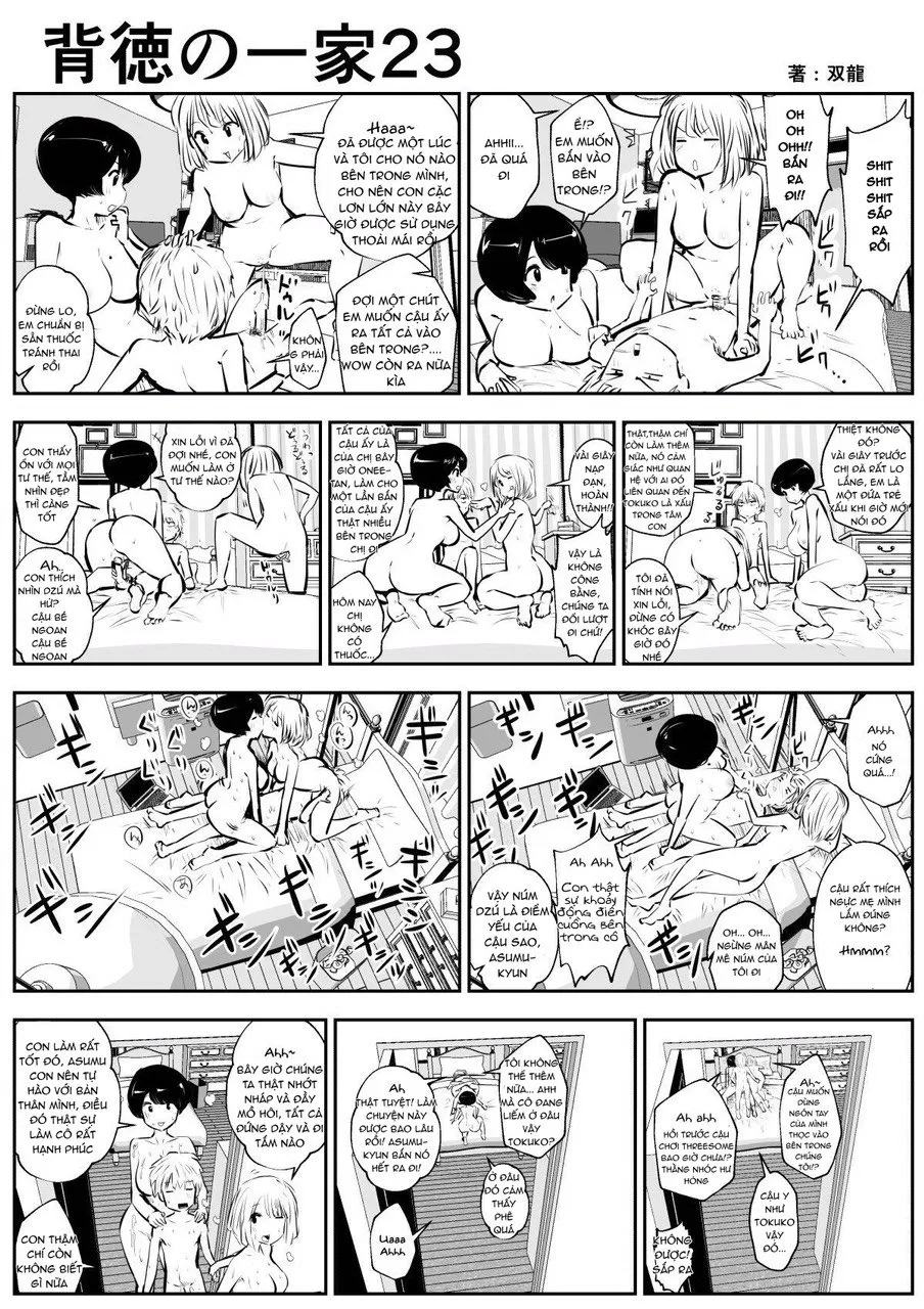 HentaiVN.net - Ảnh 8 - Con trai mẹ kế và em gái của mẹ kế... [Haitoku no Ikka] - Chap 2