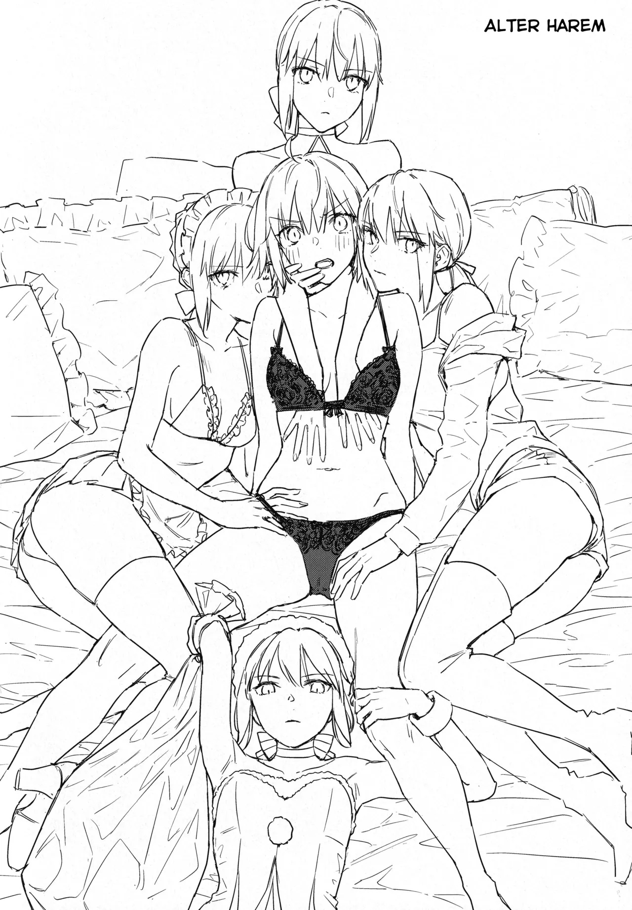 HentaiVN.net - Ảnh 29 - Artoria Alter x Jeanne Alter Sairokushuu - Đăng lại phác thảo đã được dịch