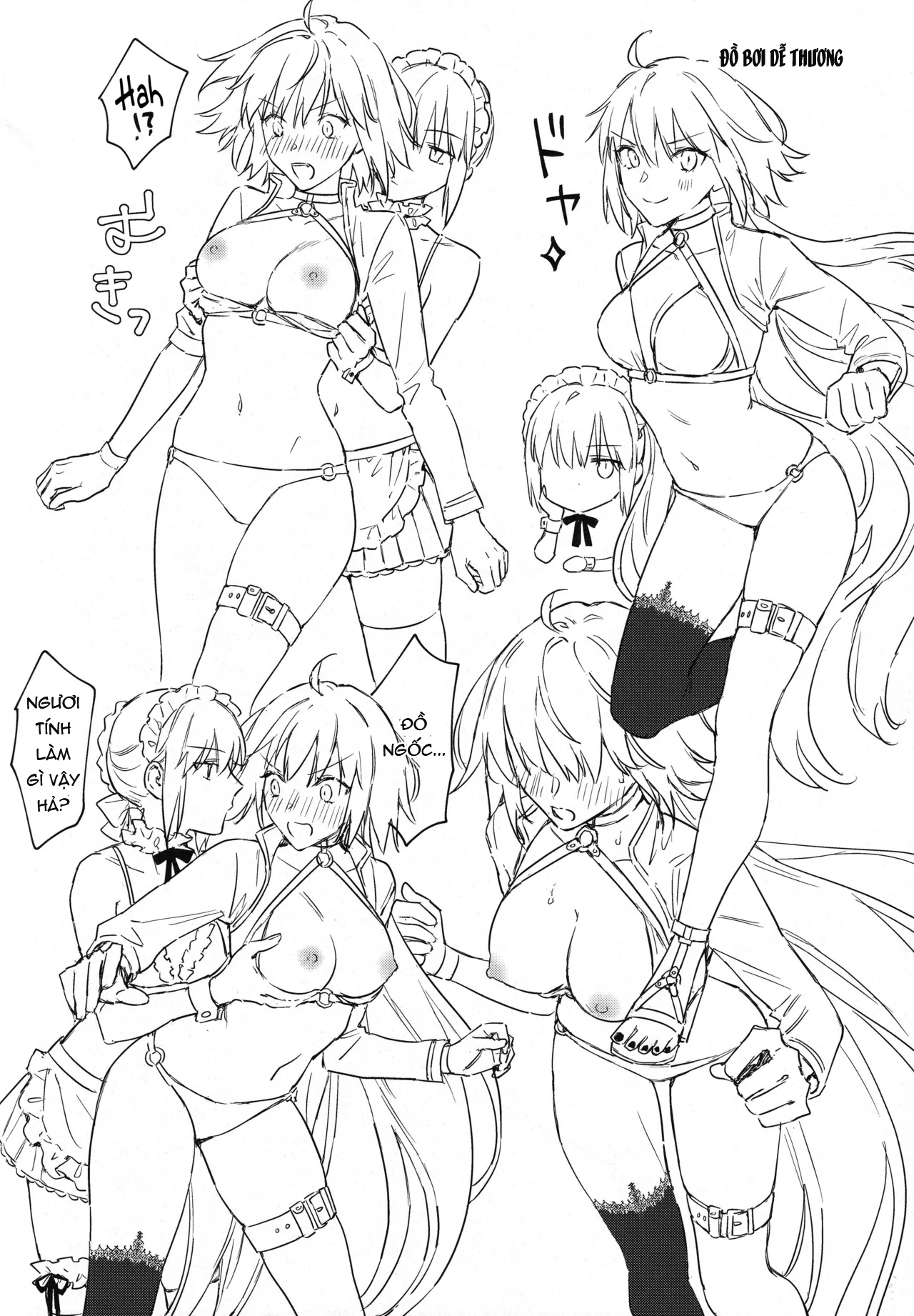 HentaiVN.net - Ảnh 31 - Artoria Alter x Jeanne Alter Sairokushuu - Đăng lại phác thảo đã được dịch